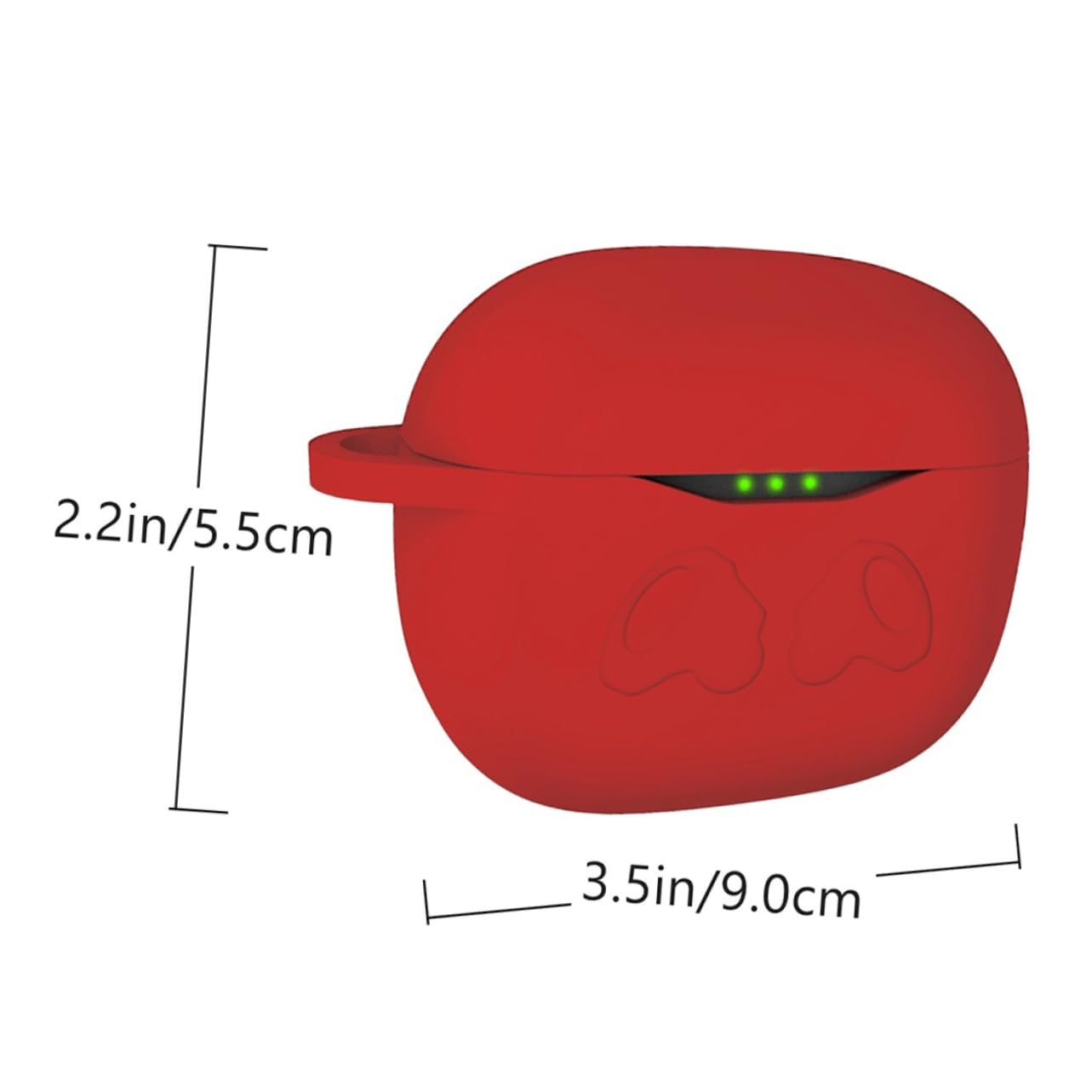 2 Pack Wireless Headphone Case - Durable Over-Ear Earbud Cover with Anti-Fall Protection (Red) for Travel, Gym & Daily Use