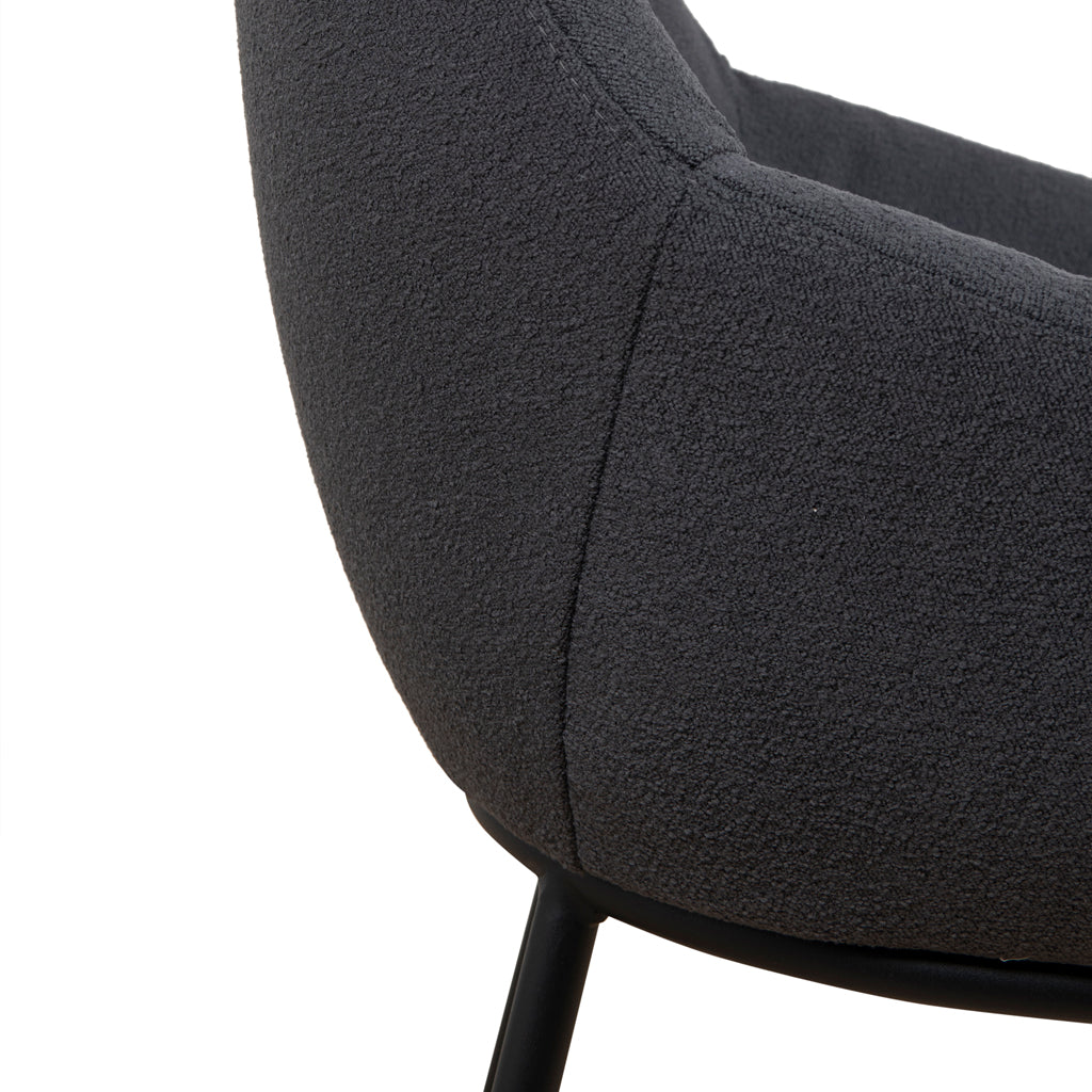 Premium Fabric Dining Chair - Charcoal Gray | Comfortable & Stylish for Kitchen, Dining Room, or Breakfast Nook | Modern Home Decor