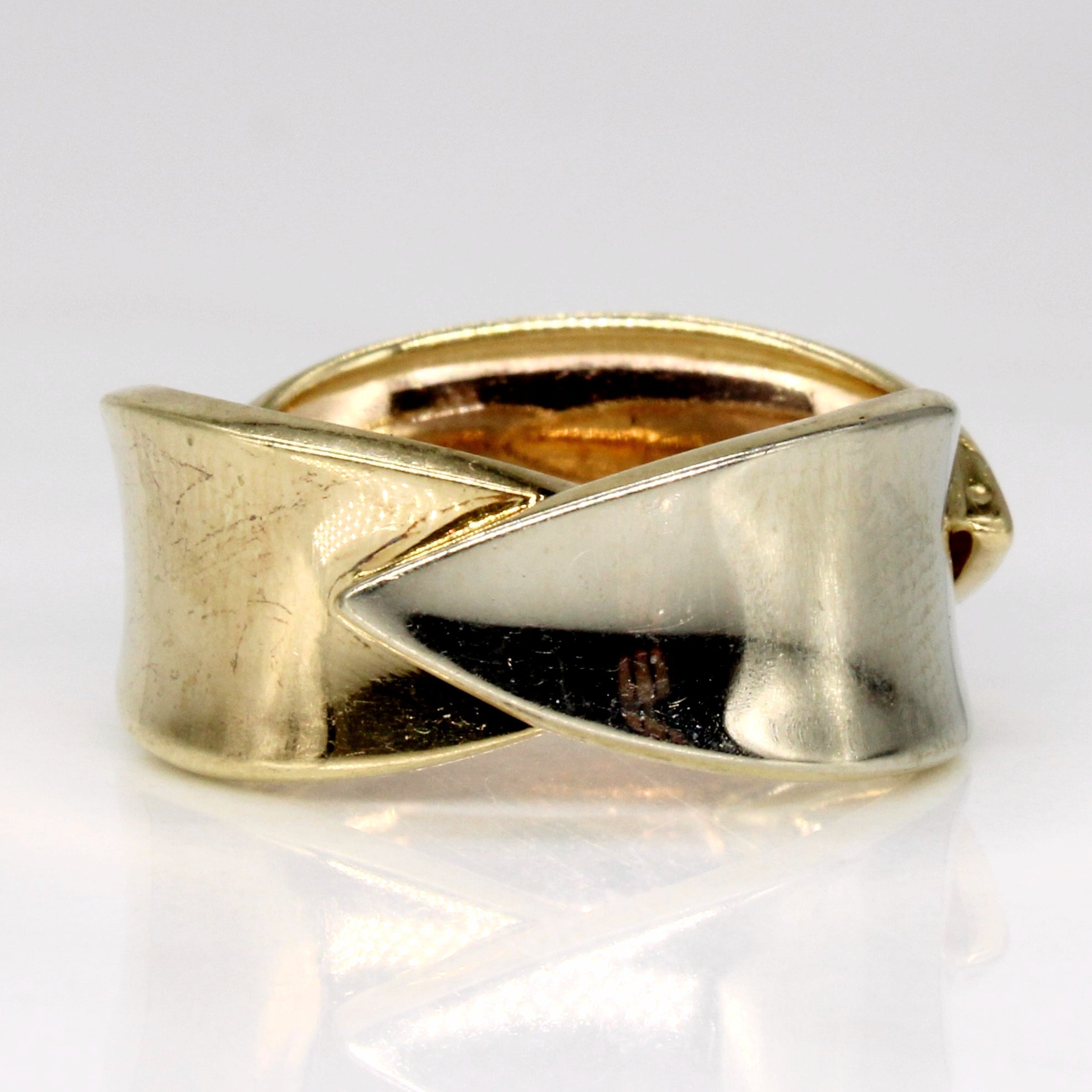 14K Tri-Tone Gold Ring for Women - Size 5.75 - Elegant Stackable Band for Everyday Wear, Anniversary Gift & Special Occasions