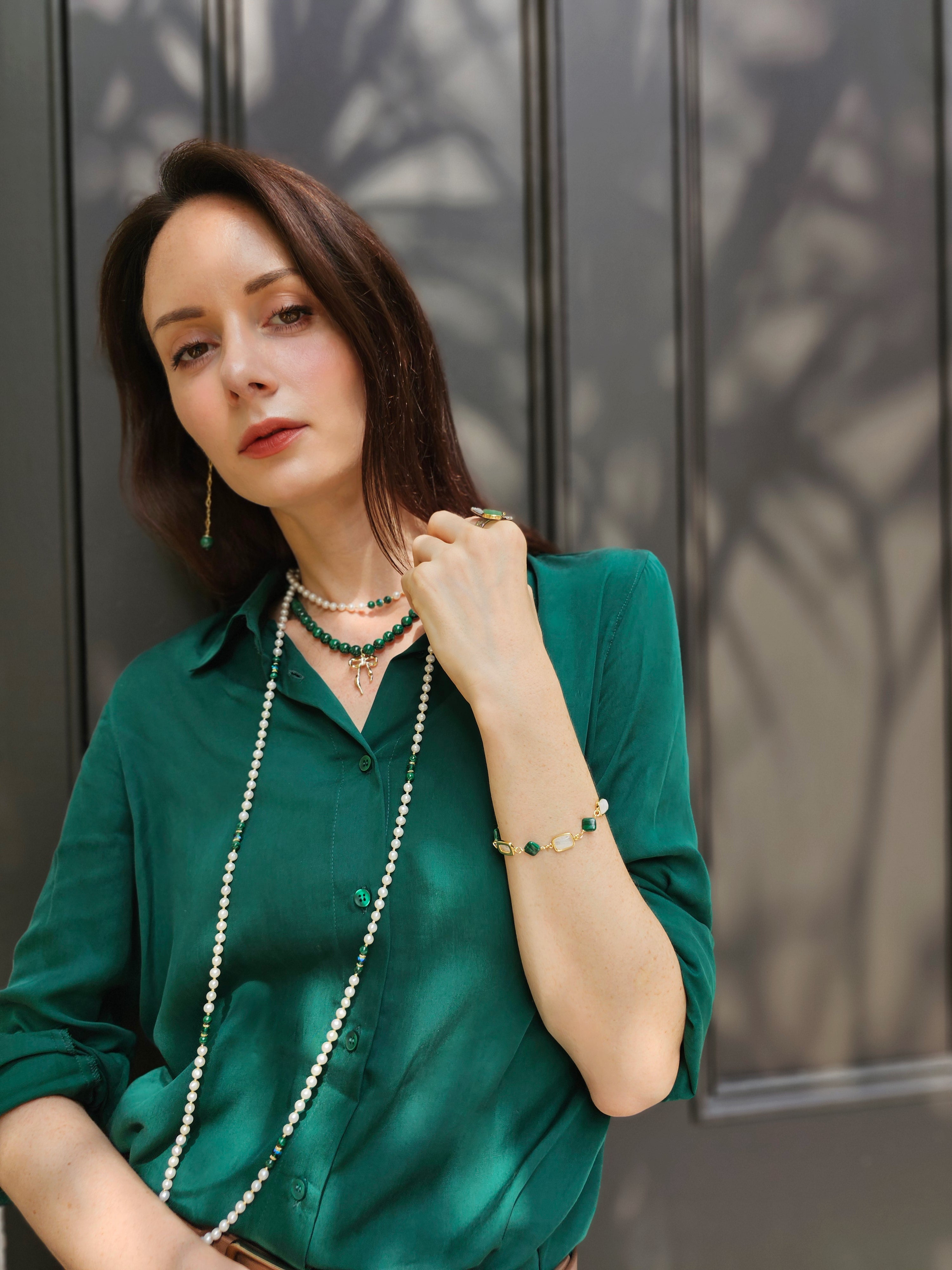 Malachite Butterfly Knot Pendant Necklace - Elegant Gemstone Jewelry Gift for Women | Perfect for Birthdays, Anniversaries & Special Occasions