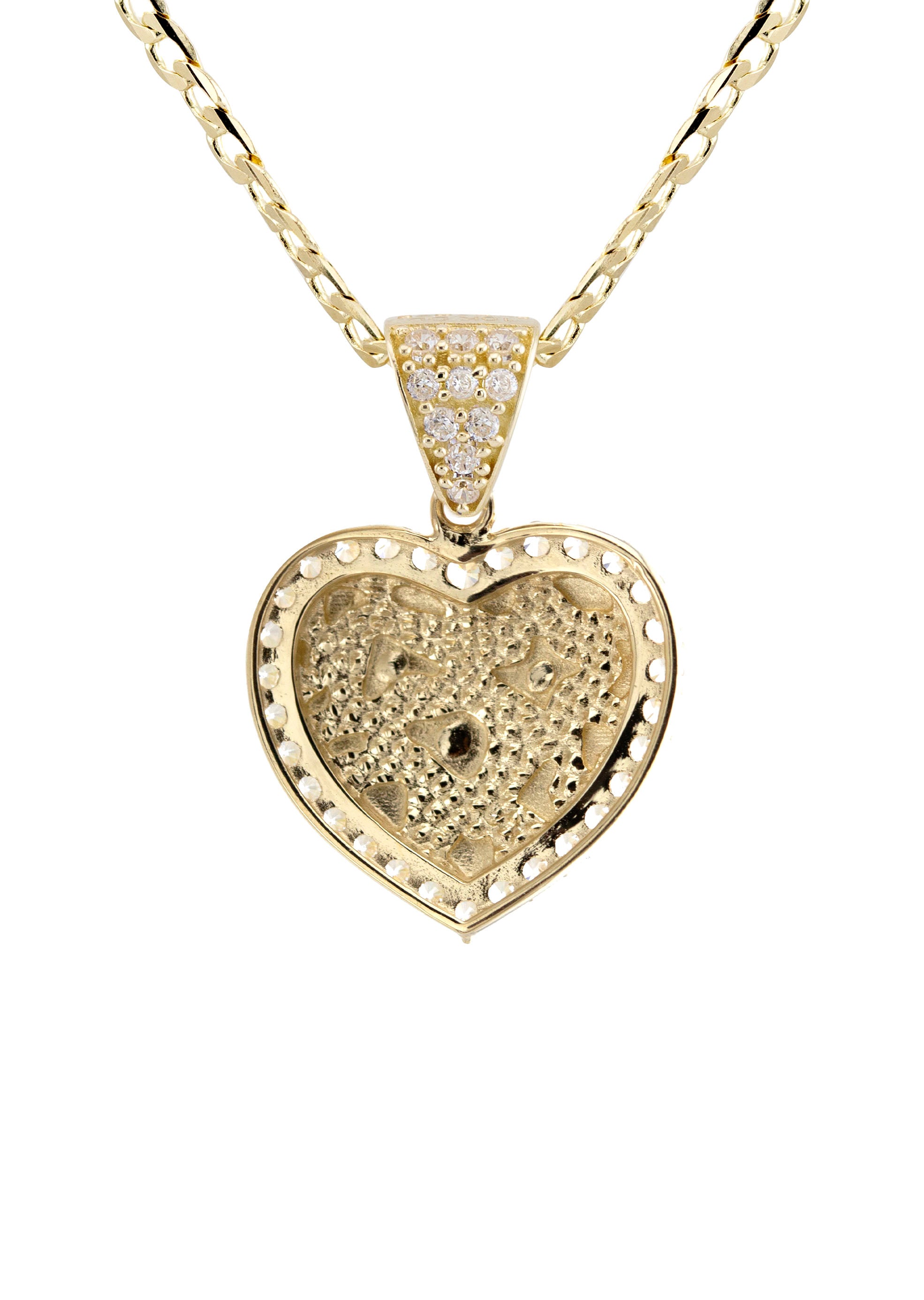 10K Yellow Gold Heart Nugget Necklace - 2-6 Grams | Dainty Minimalist Jewelry for Women | Perfect Gift for Valentine's Day, Anniversary & Everyday Wear