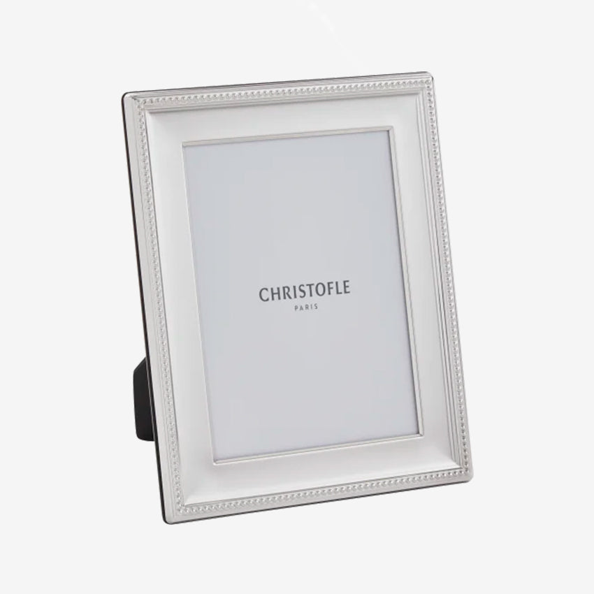 Christofle Perles Picture Frames - Elegant Silver Photo Frames for Home & Office Decor | Perfect for Wedding, Anniversary & Family Photos Display