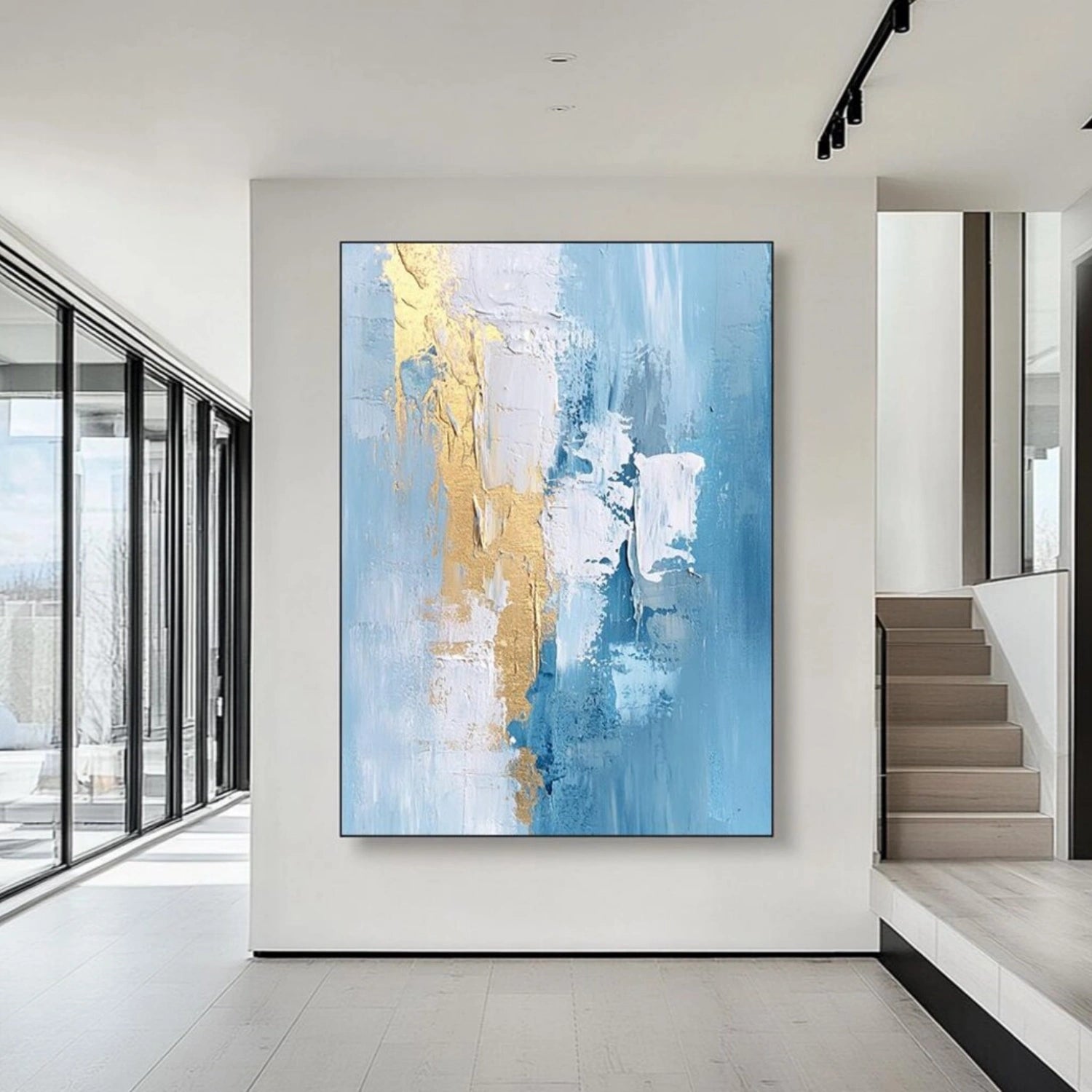 Abstract Painting #AB 458 - Modern Canvas Wall Art for Living Room, Bedroom & Office Decor | Handmade Contemporary Artwork