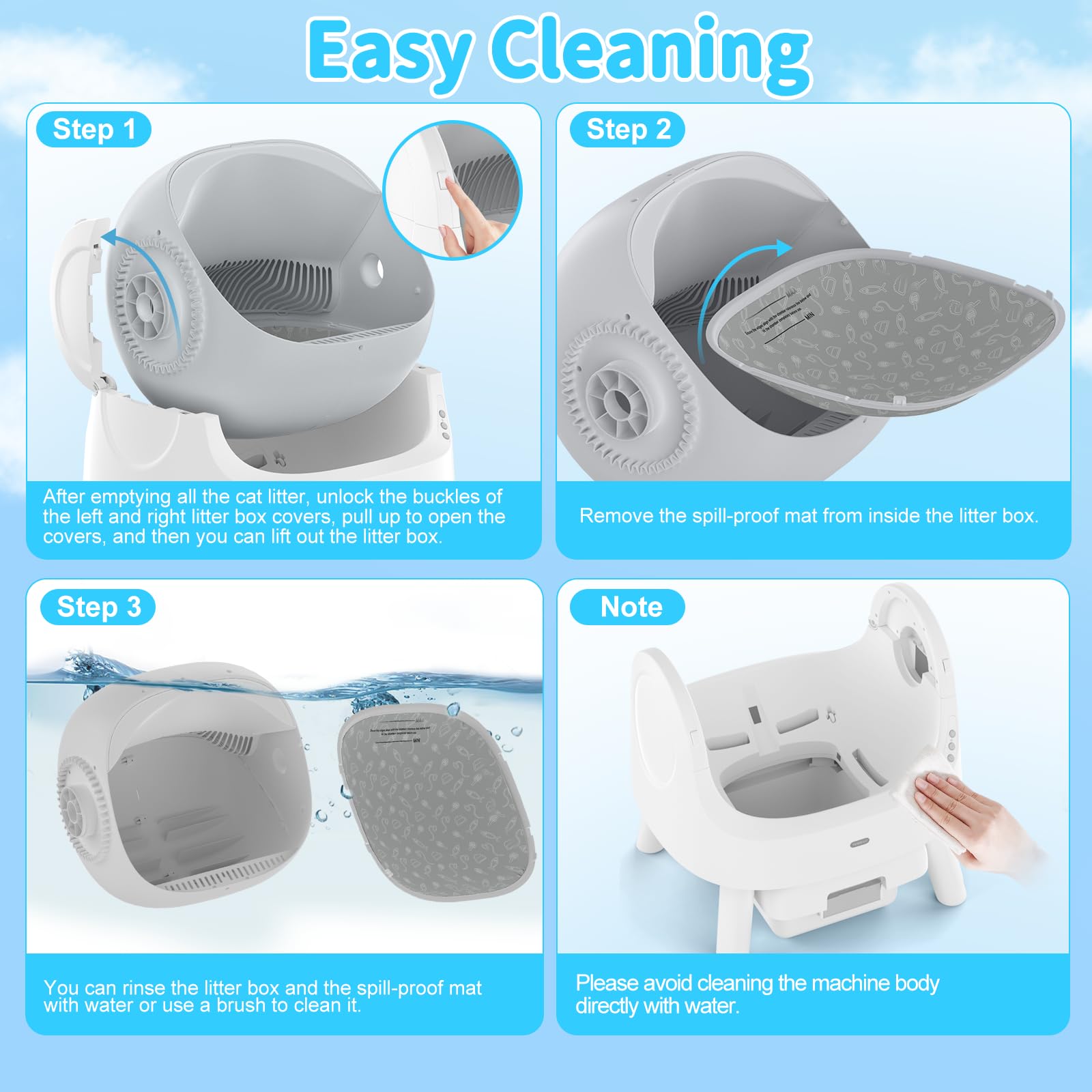 AutoScooper 11 Self-Cleaning Cat Litter Box - Automatic Litter Box for Multiple Cats with Safety Protection & Open-Top Design | Perfect for Busy Pet Owners & Multi-Cat Households