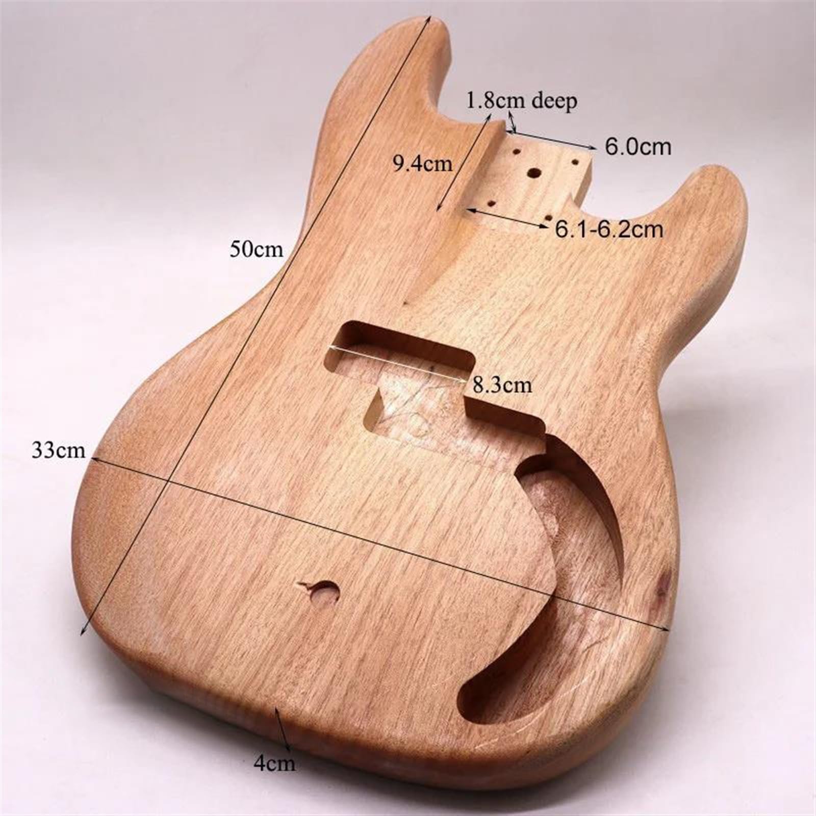 DIY Electric Bass Guitar Body - Okoume Wood PB Style Bass Guitar Body for Electric Bass Guitar - Perfect for Custom Builds, Upgrades & DIY Projects