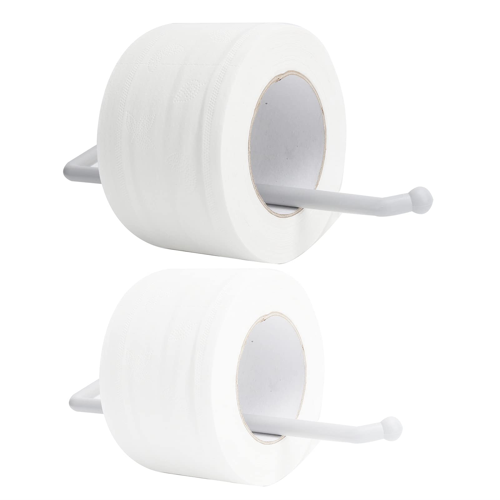 Self-Adhesive Paper Towel Holder - No Drill Bathroom & Hotel Toilet Paper Roll Holder - 180° Adjustable PP Mount - 28.5cm White - Perfect for Public Restrooms, RVs & Small Spaces