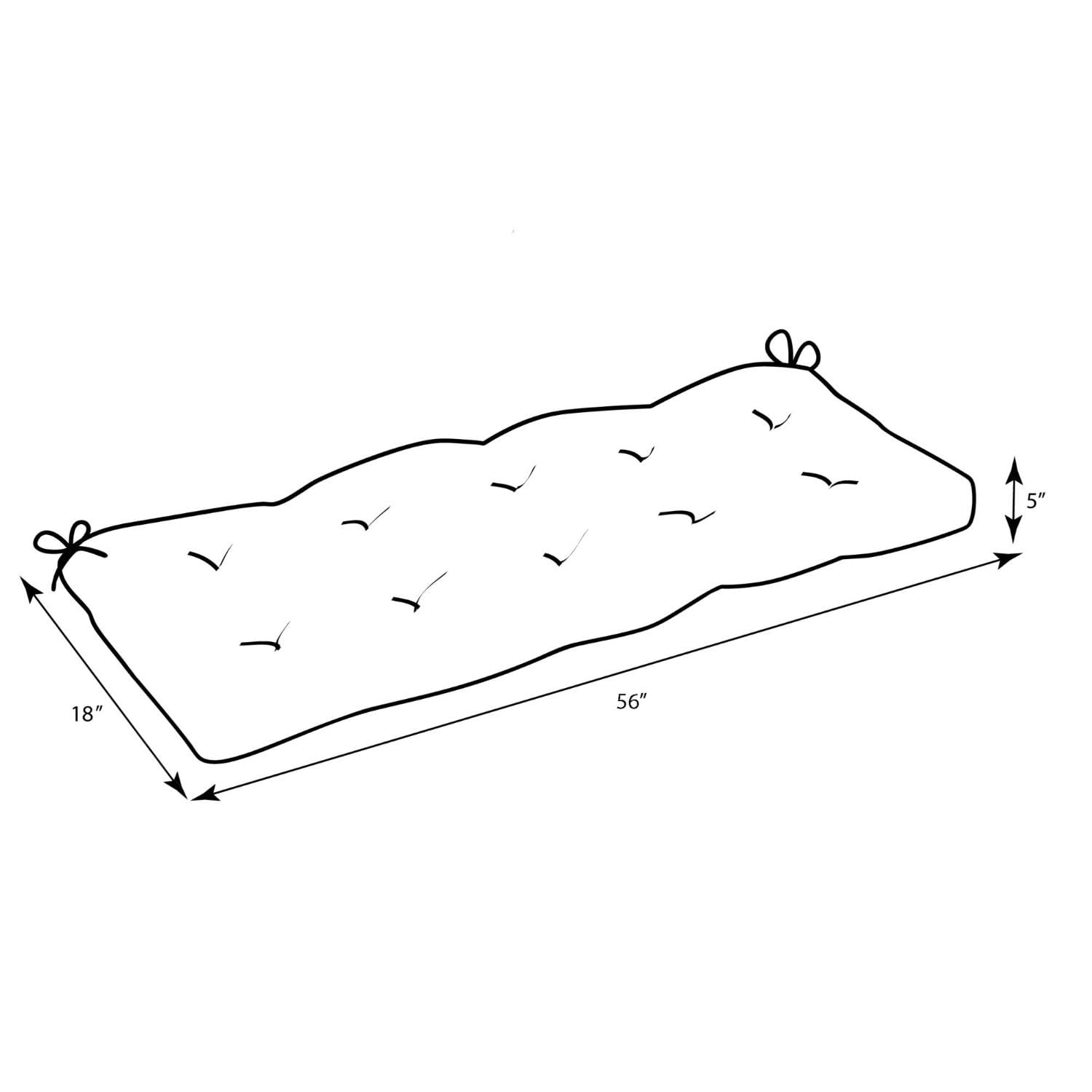 Pillow Perfect Trellis Indoor/Outdoor Sofa Bench Cushion - 18