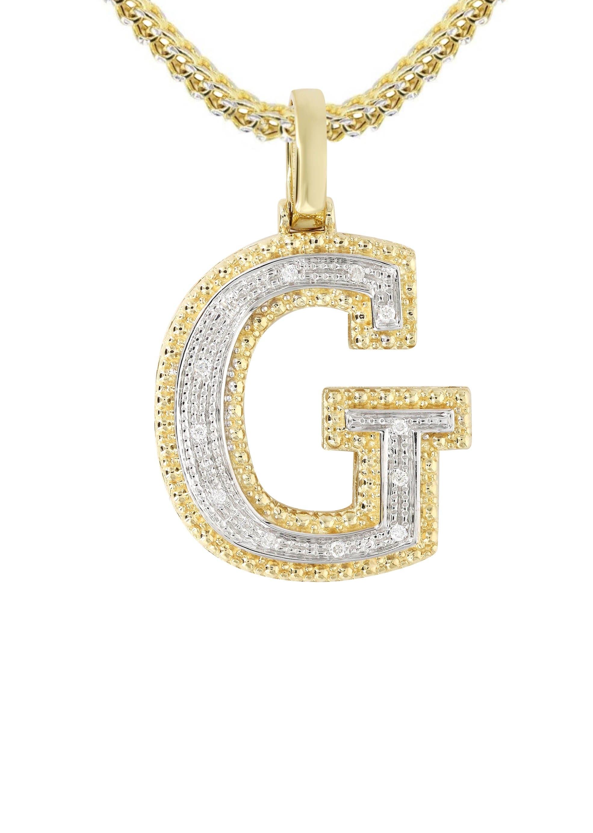 10K Yellow Gold Letter G Diamond Pendant Necklace - 13.7 Grams | Elegant Initial Jewelry Gift for Women, Perfect for Birthdays, Anniversaries & Special Occasions