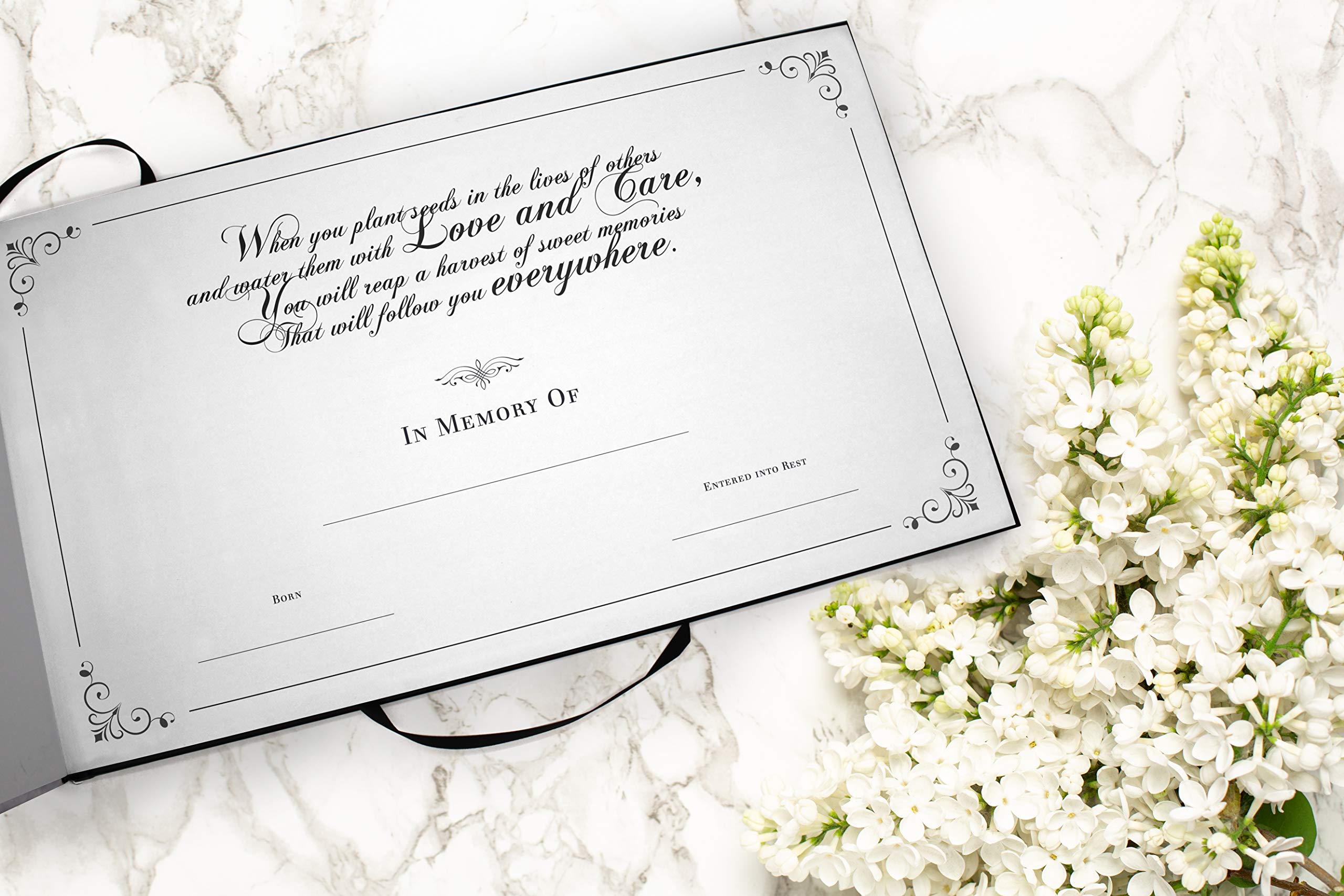 Magical Garden Photo Funeral Guest Book - Memorial Service Sign In Book for Celebration of Life, Funeral & Memorial Events - Perfect for Honoring Loved Ones at Services, Wakes & Remembrance Ceremonies
