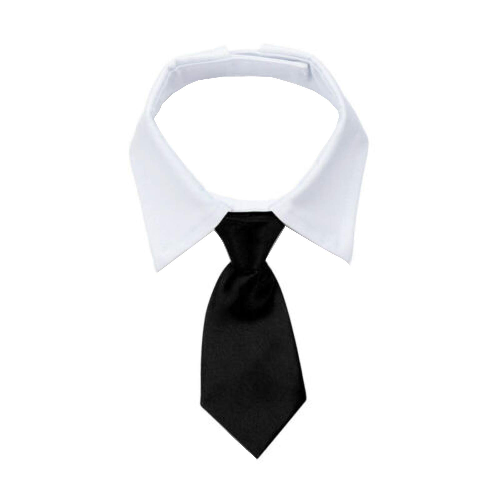 Howstar Adjustable Cat Scratching Post & Formal Pet Bow Tie Set - White Tuxedo Dog Collar Accessories for Weddings, Parties & Professional Pet Photos