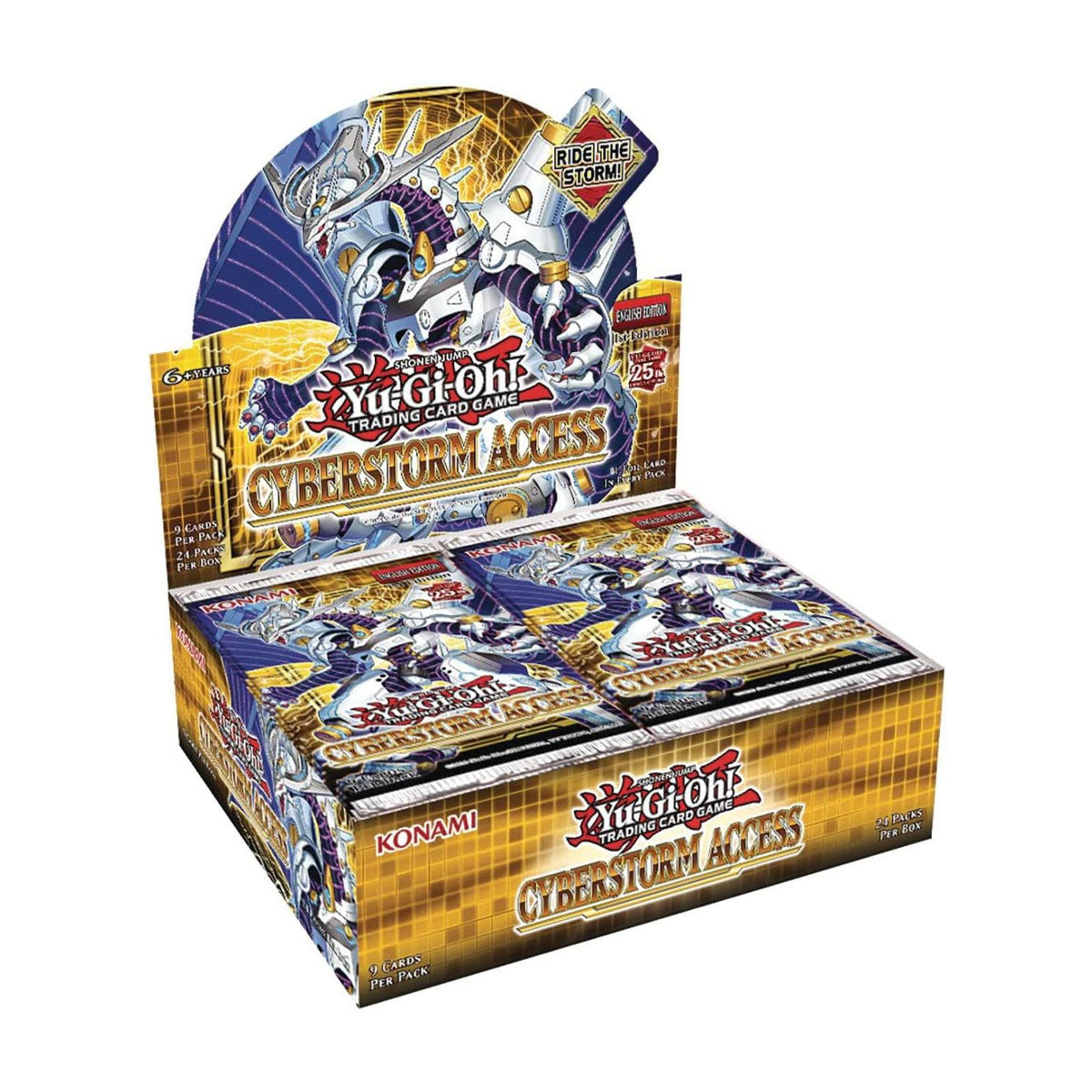 Yu-Gi-Oh! Cyberstorm Access Booster Box - 24 Packs of Trading Cards for Collectors & Players | Enhance Your Deck with Rare Cards for Tournaments & Casual Play