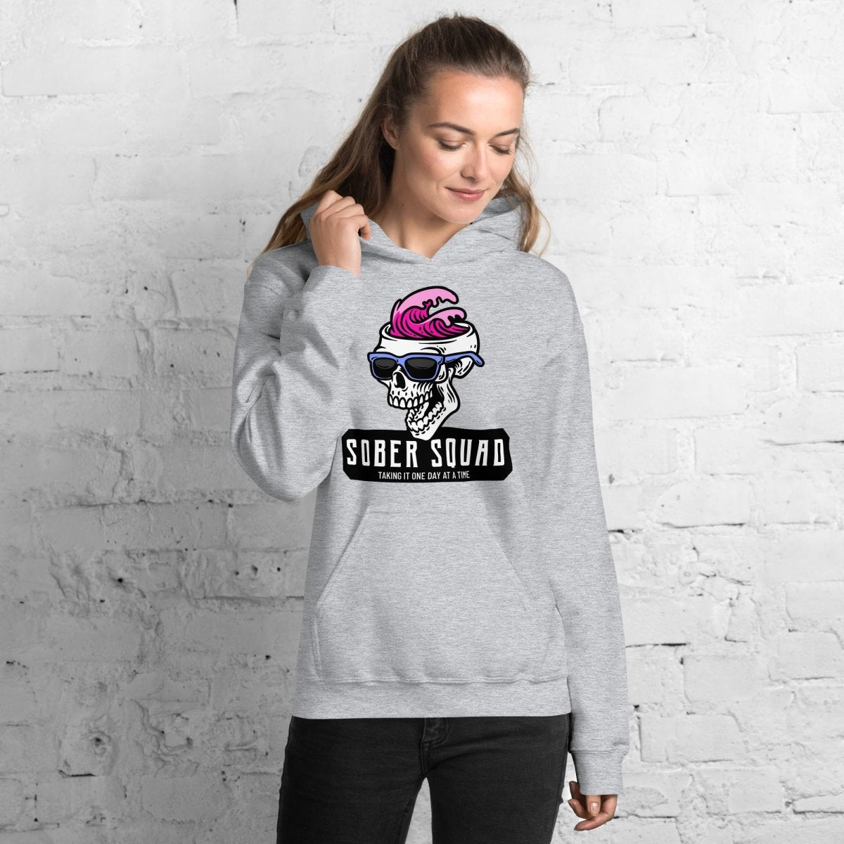 Sober Squad Hooded Sweatshirt - Comfortable Unisex Pullover for Recovery & Support | Perfect for AA Meetings, Sober Living & Everyday Wear