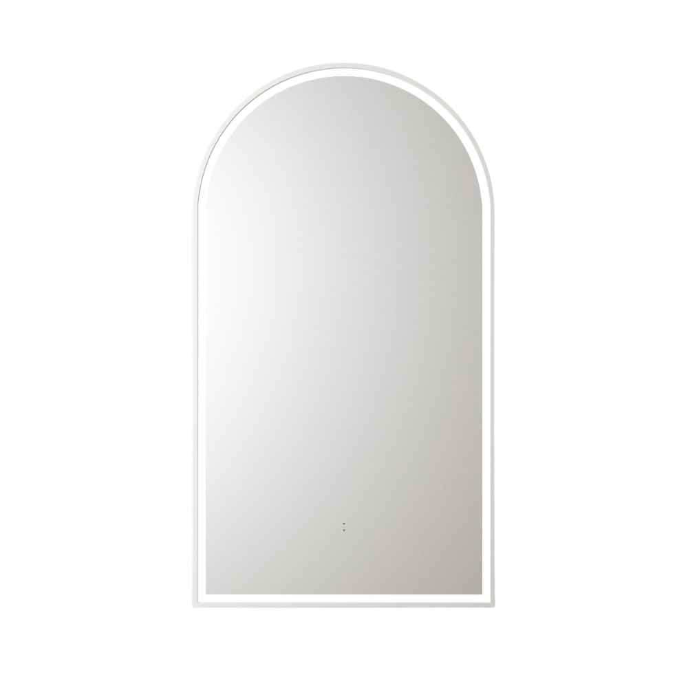 Aulic Canterbury Arch LED Mirror Matte White - 19.7