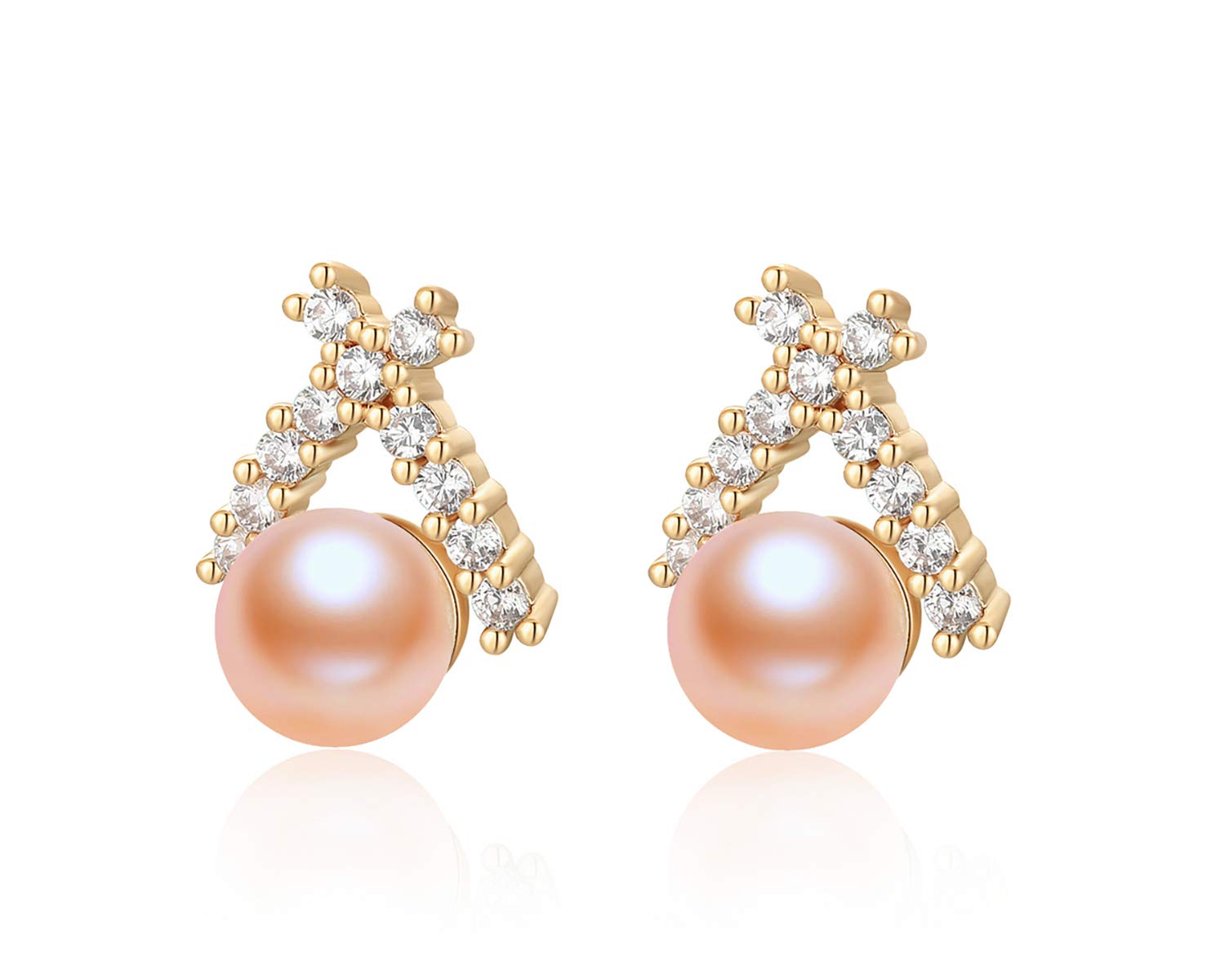 Hypoallergenic Freshwater Pearl Stud Earrings for Women - Cute Star, Bear & Rabbit Designs in Pink - Perfect Jewelry Gift for Girls (Ideal for Birthdays, Parties & Everyday Wear)