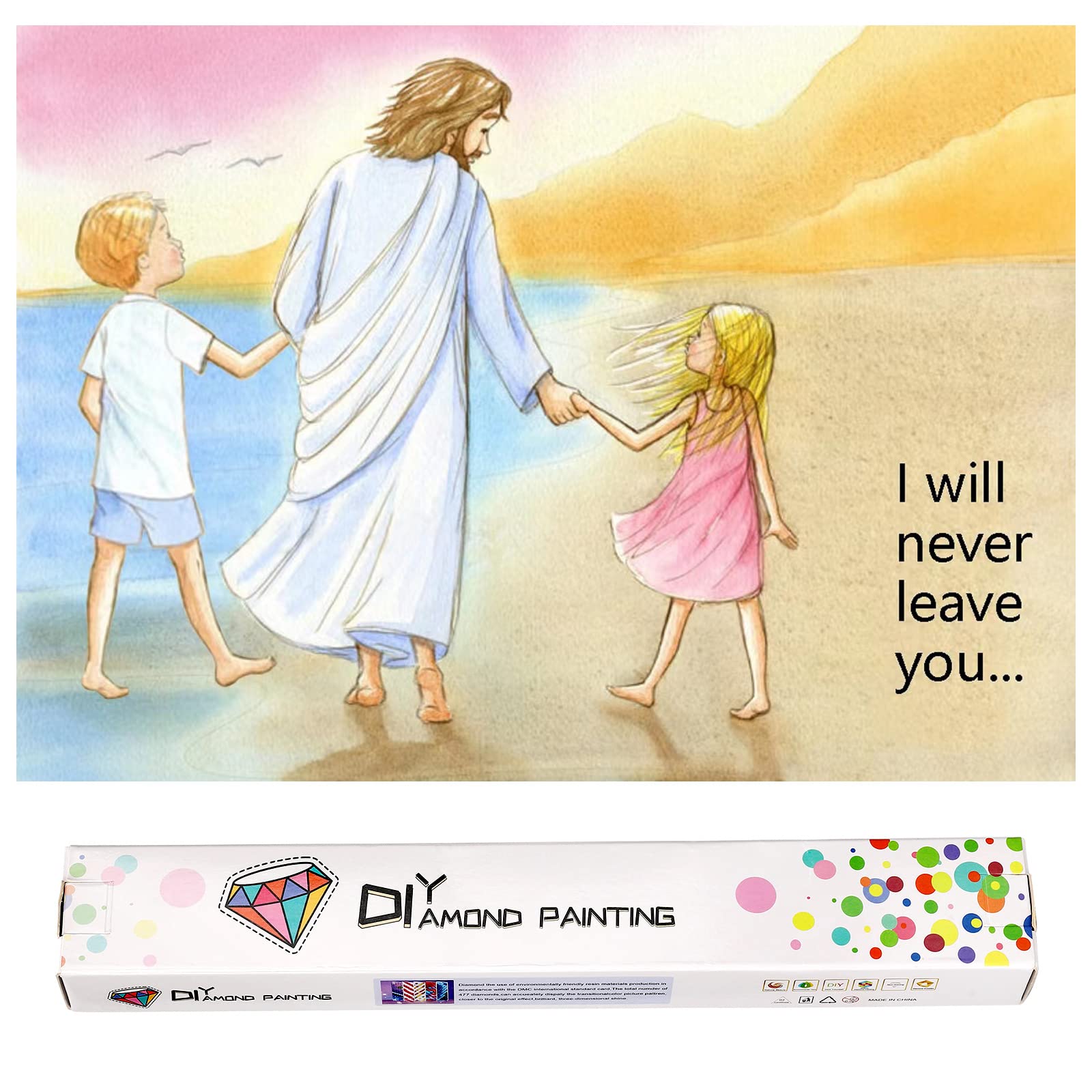 5D Diamond Painting Kit - Jesus and Child Full Drill Round Diamond Dotz Art for Adults & Kids, DIY Craft for Beginners (16x20 Inch) - Perfect for Home Decor, Gifts, and Stress Relief