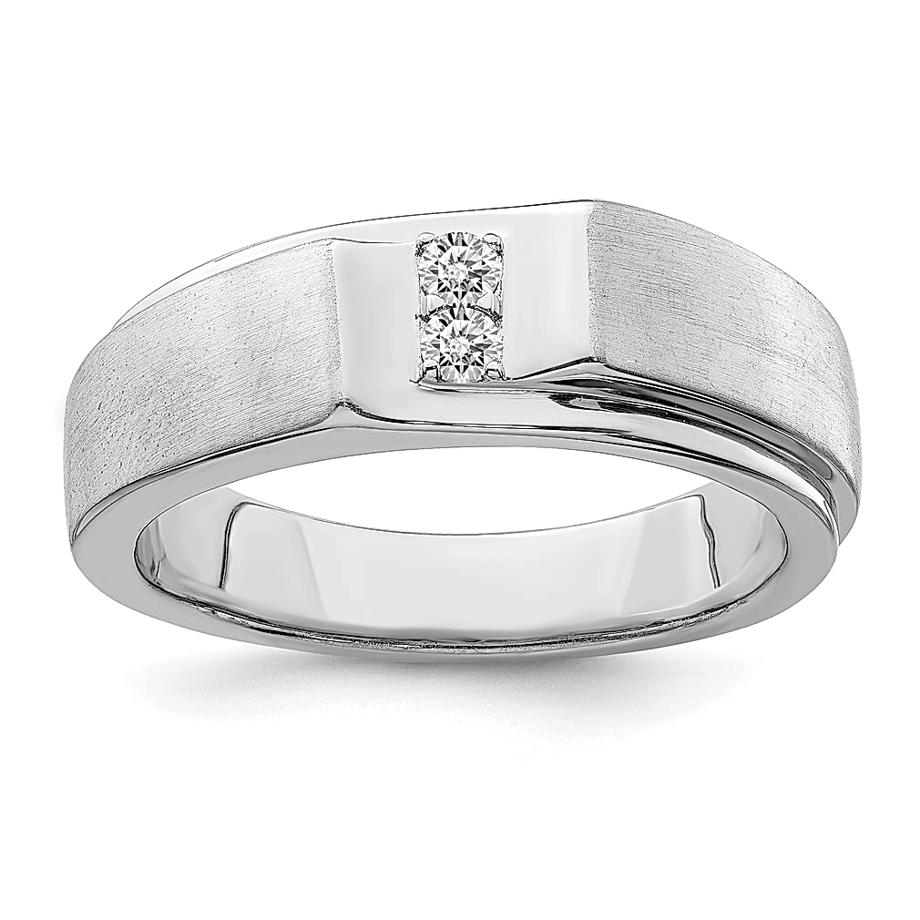 925 Sterling Silver Diamond Men's Ring - Elegant Fine Jewelry for Men, Perfect Gift for Dad, Husband, Boyfriend - Ideal for Weddings, Anniversaries & Special Occasions