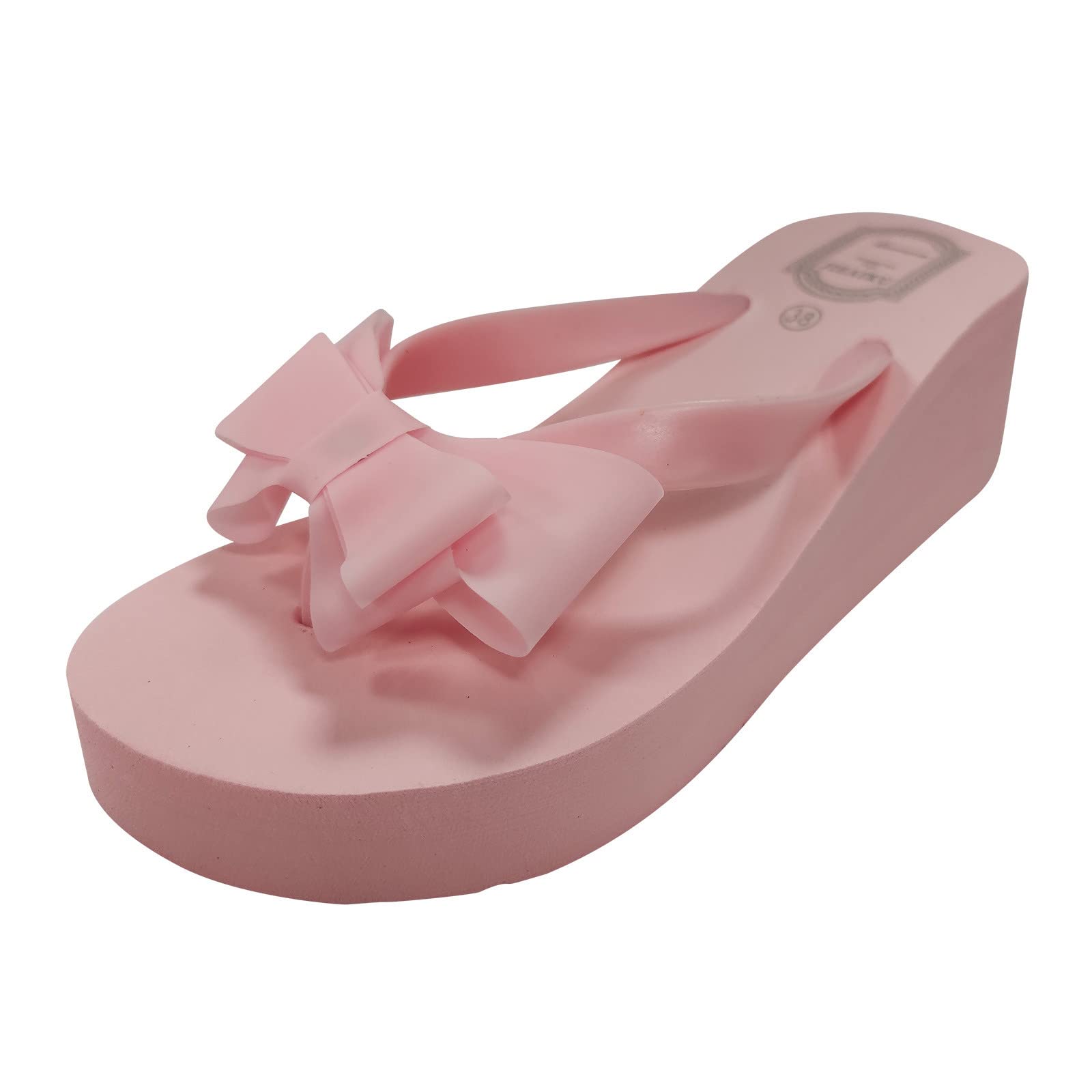 Women's Fashion Clip Bottom Sandals - Thick Sole Beach Slides with No-Tie Shoelaces - White Summer Casual Shoes for Walking, Travel & Outdoor Activities