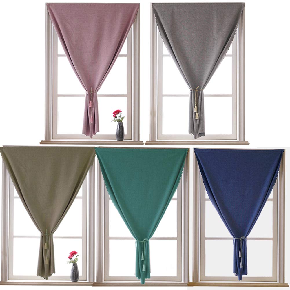 GettyGears 100% Blackout Lined Curtains - Thermal Insulated Linen Window Drapes 39