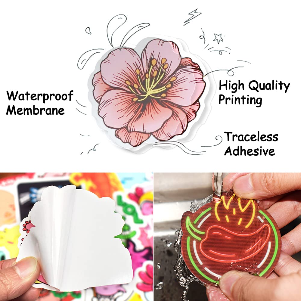 50 Pcs Cute Axolotl Stickers - Waterproof Vinyl Decals for Water Bottles, Laptops, Scrapbooks - Fun Decorative Stickers for Girls & Teens - Perfect for School Supplies, DIY Crafts & Room Decor