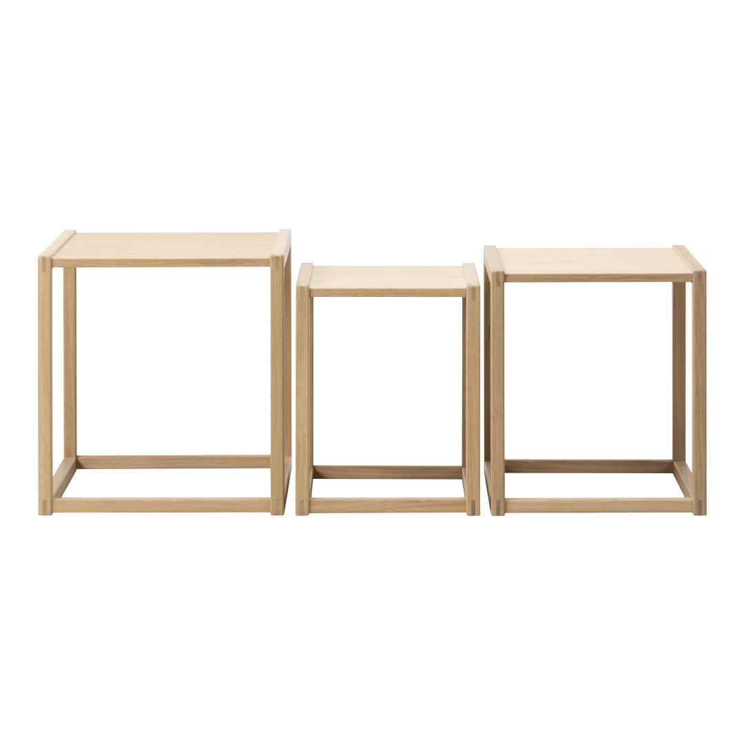 BM375 Modern Nesting Tables Set of 3 - Space Saving Side Tables for Living Room, Bedroom & Small Spaces - Wooden Coffee Table Stackable Design for Home Decor