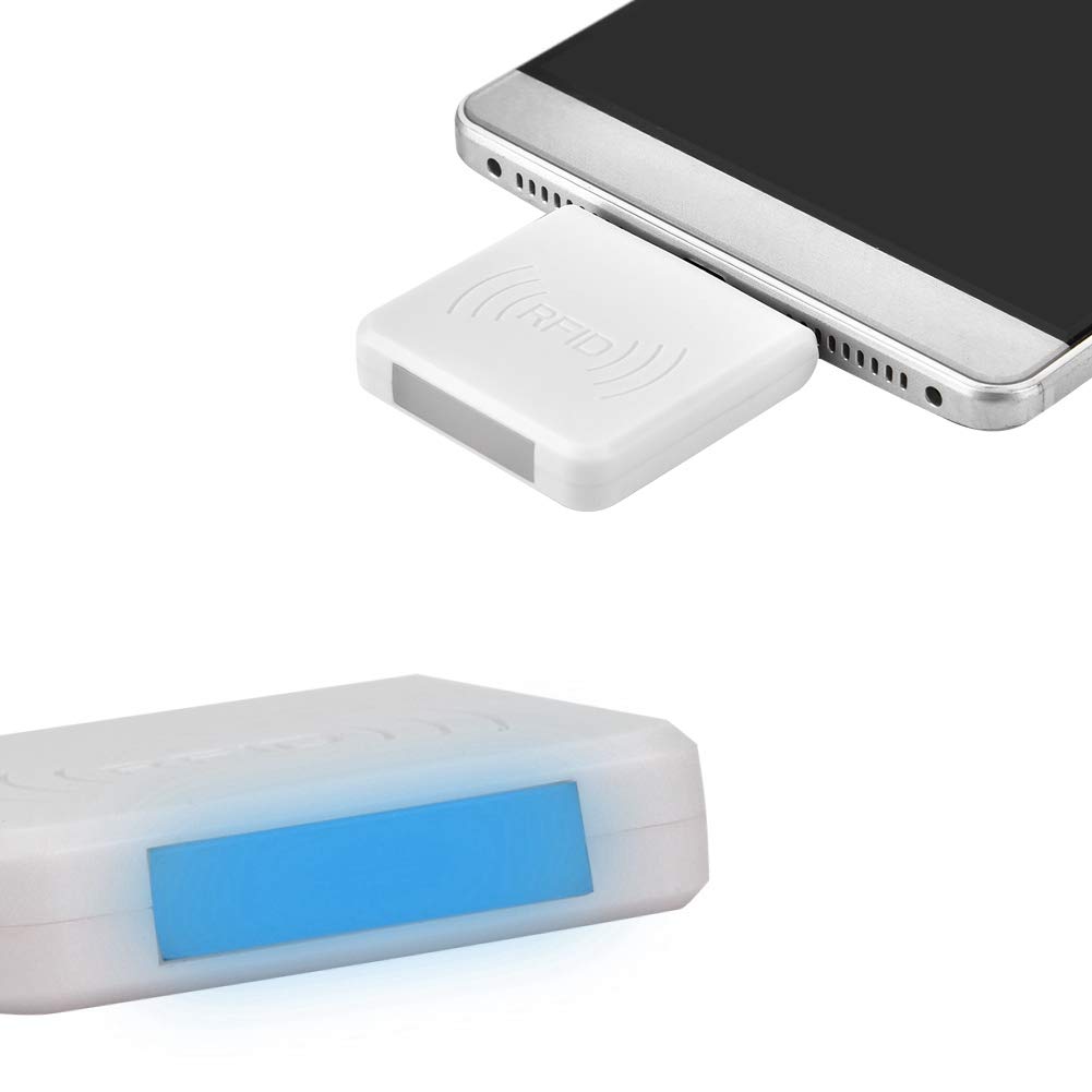 Portable Contactless Smart Card Reader - High Frequency RFID ID Reader with USB Interface for PC, Phone & Tablet | 0.2s Fast Reading | IC/ID Dual Version (White) | Ideal for Office Security, Access Control & Payment Systems