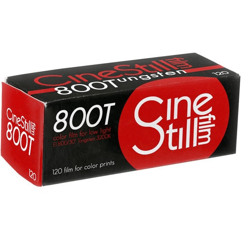 Cinestill 800Tungsten Xpro C-41 Color Negative Film 120 Roll Film - Perfect for Low Light Photography, Cinematic Shots & Nighttime Street Photography