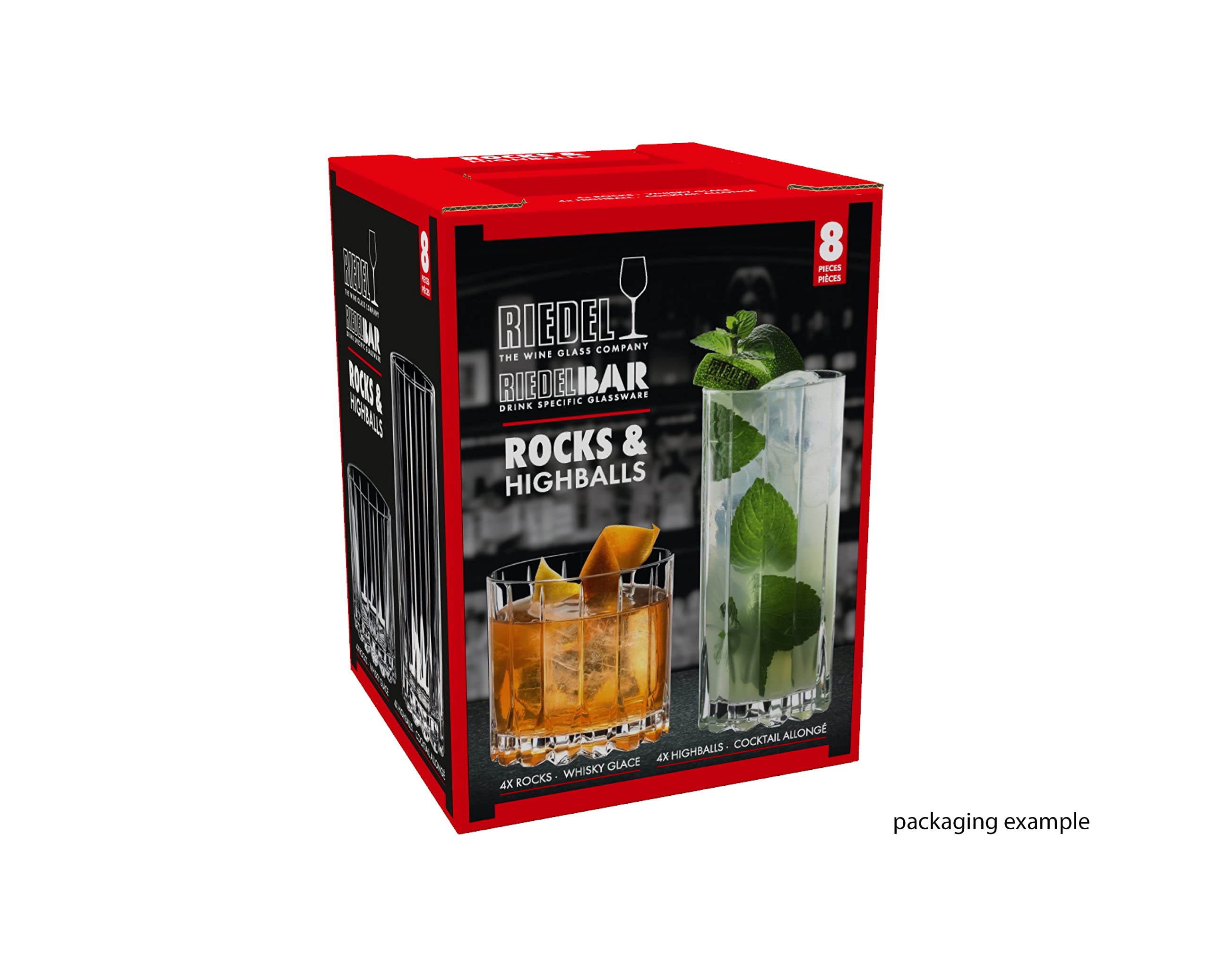 Riedel Drink Specific Glassware Rocks & Highball Set - Premium Crystal Barware for Whiskey, Cocktails & Mixed Drinks - Perfect for Home Bars, Parties & Entertaining