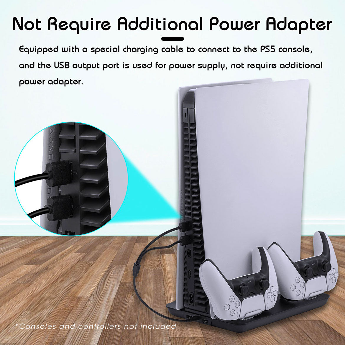 Dobe PS5 Cooling Stand with Fast Charging, Multi-Functional Gaming Accessory for Playstation 5 - Black | Perfect for Long Gaming Sessions & Overheat Protection