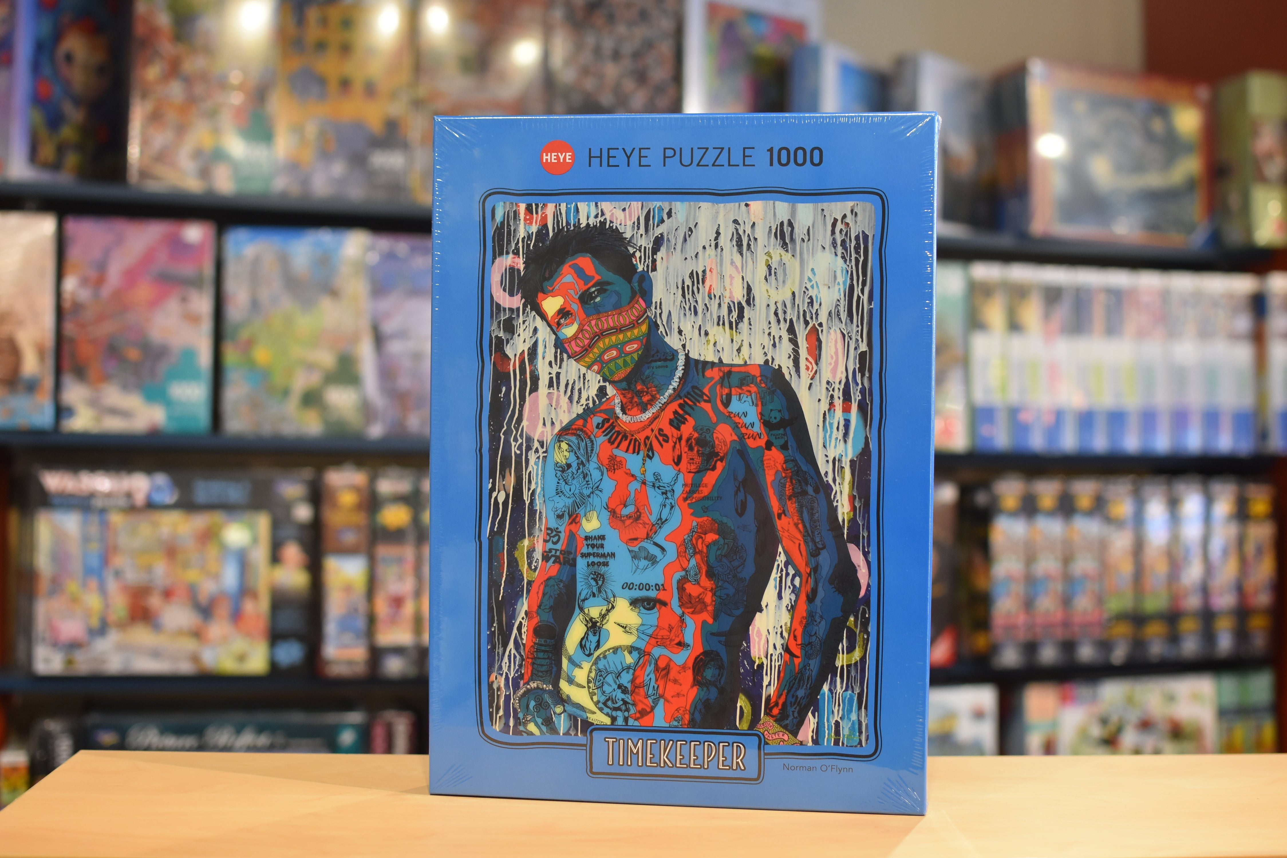 Heye 1000-Piece Jigsaw Puzzle - Timekeeper Sharing is Caring by Norman O'Flynn | Challenging Art Puzzle for Adults & Teens | Perfect for Family Game Night & Stress Relief