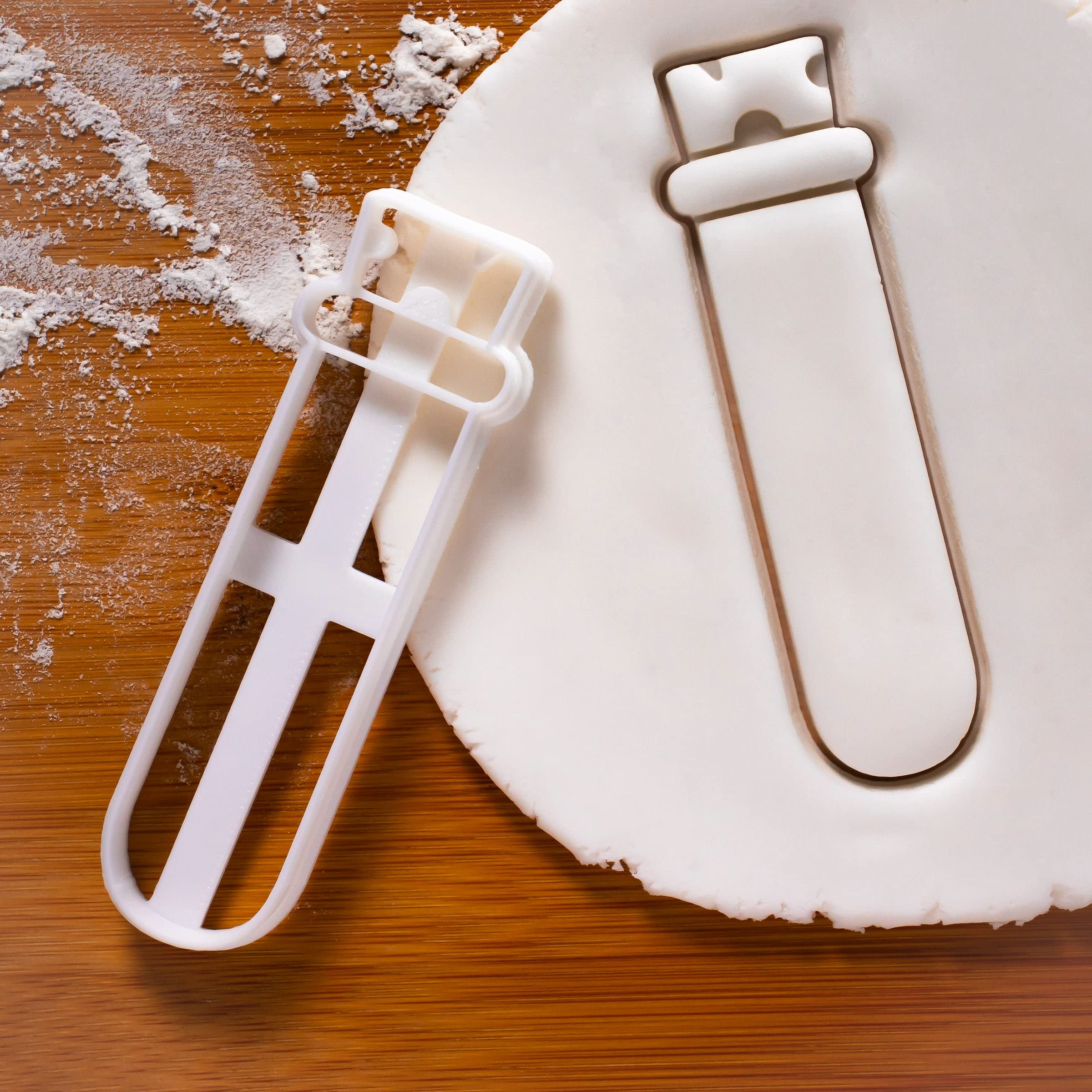 Stainless Steel Test Tube Cookie Cutter - 1 Piece Science Lab Baking Tool for Chemistry-Themed Cookies, Cupcakes & DIY Desserts | Perfect for Science Parties, Classroom Activities & STEM Baking Projects