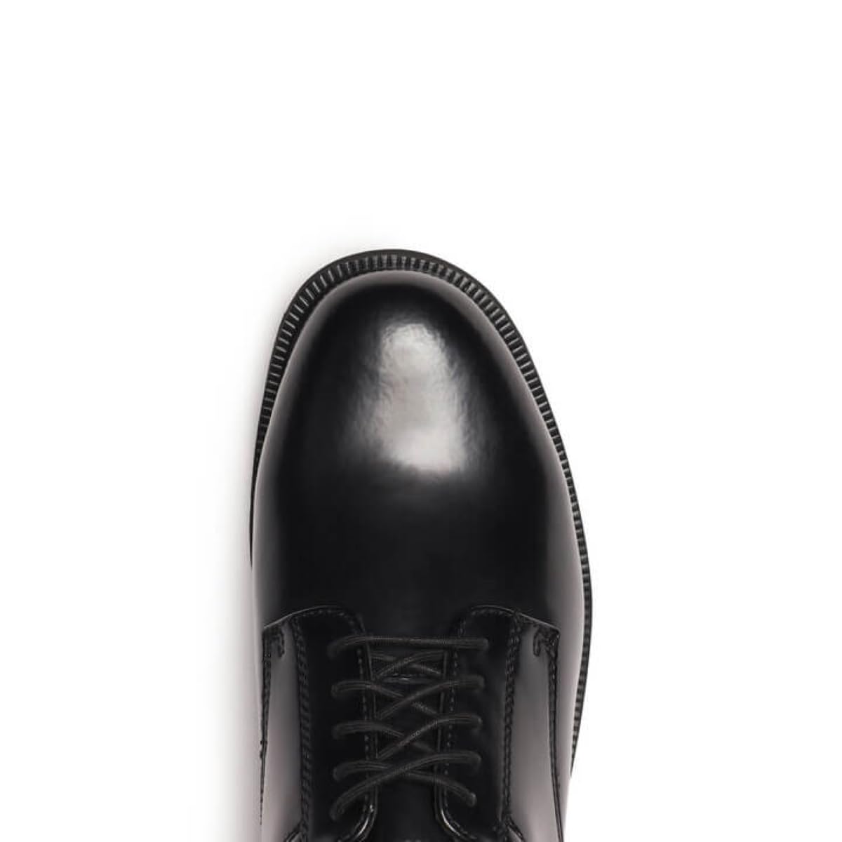 Thorogood Men's Black Oxford Dress Shoes - High-Shine Leather, Removable EVA Insole & Slip-Resistant Rubber Outsole | Professional Uniform & Formal Work Shoes for Business, Office & Special Occasions
