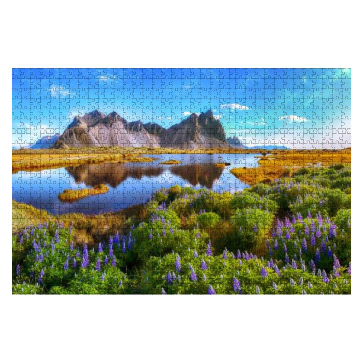 1000-Piece Wooden Jigsaw Puzzle - Stokksnes Cape Iceland Landscape - Educational & Stress-Relief Toy for Adults & Kids - Perfect for Family Game Night & Home Decor
