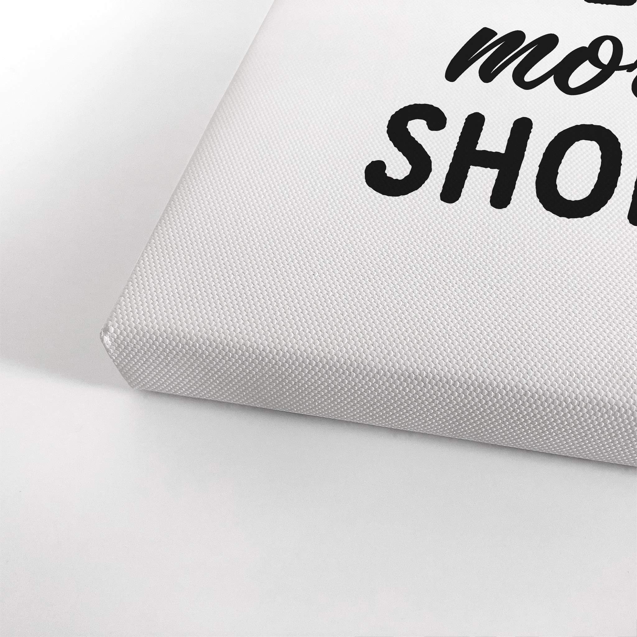 Smile Art Design 'I Need More Shoes' Quote Black & White High Heels Glam Fashion Canvas Print - Wall Art for Office, Bathroom, Girls Room, Women's Dorm, Bedroom & Living Room Decor - Ready to Hang 40x30 - Perfect for Shoe Lovers & Fashion Enthusiasts