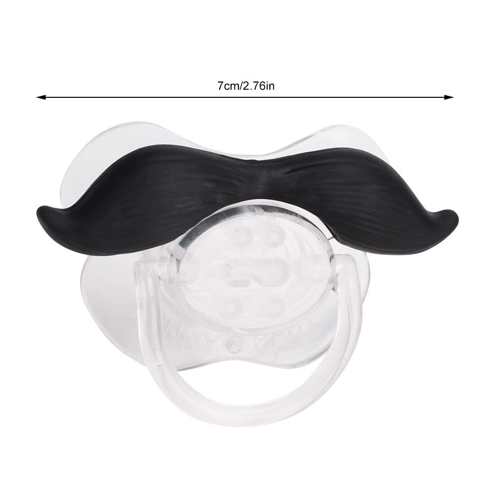 Hztyyier Food Grade Silicone Pacifier - Cute Portable Baby Pacifier with Funny Beard Design for Kids & Toddlers | Gentlemen Style | Perfect for Teething Relief, Travel & Gifts