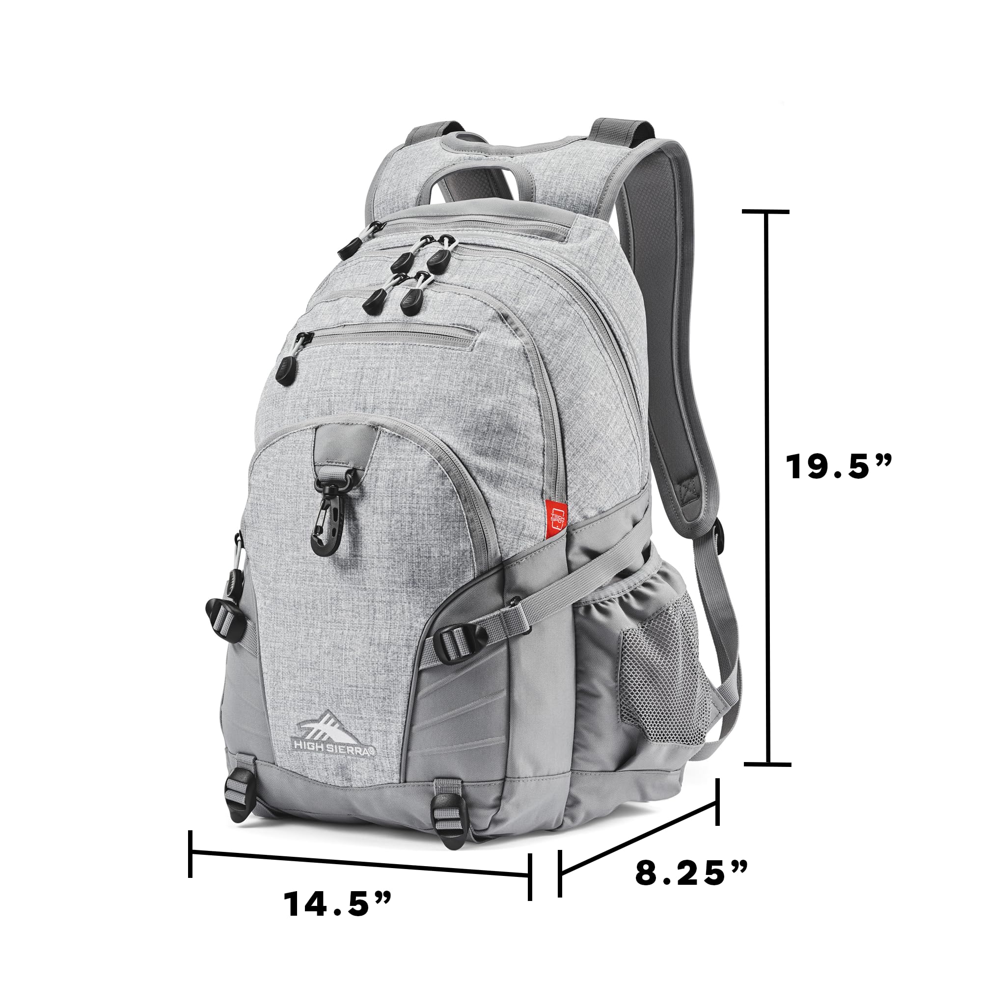 High Sierra Loop Backpack - Durable Travel & Work Laptop Backpack with Tablet Sleeve - Perfect for Commuting, School & Outdoor Adventures - One Size, Black