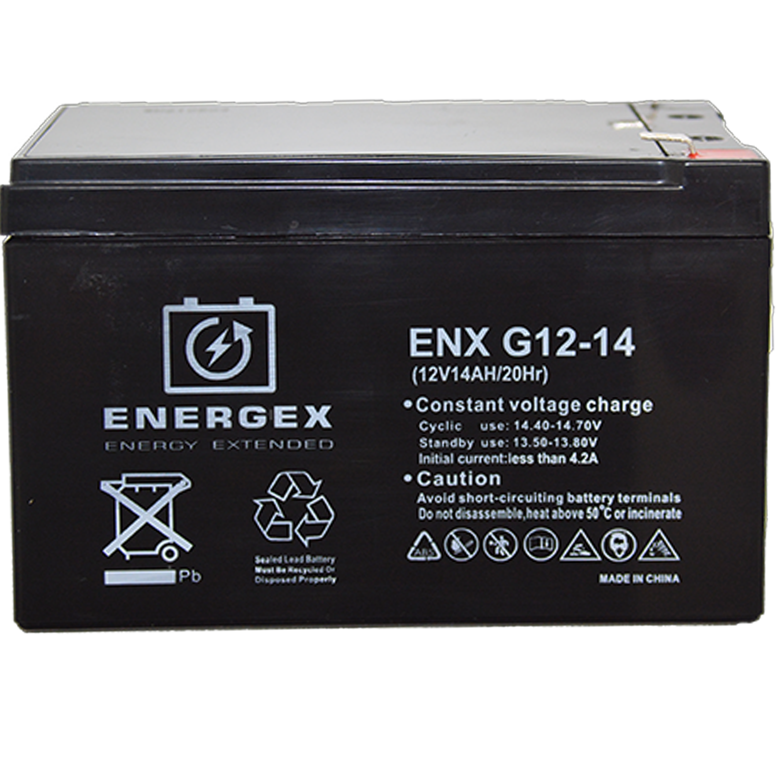 Energex SLA Deep Cycle 12V 14Ah F2 Battery - Perfect for Solar Power Systems, Marine Applications, and RV Use