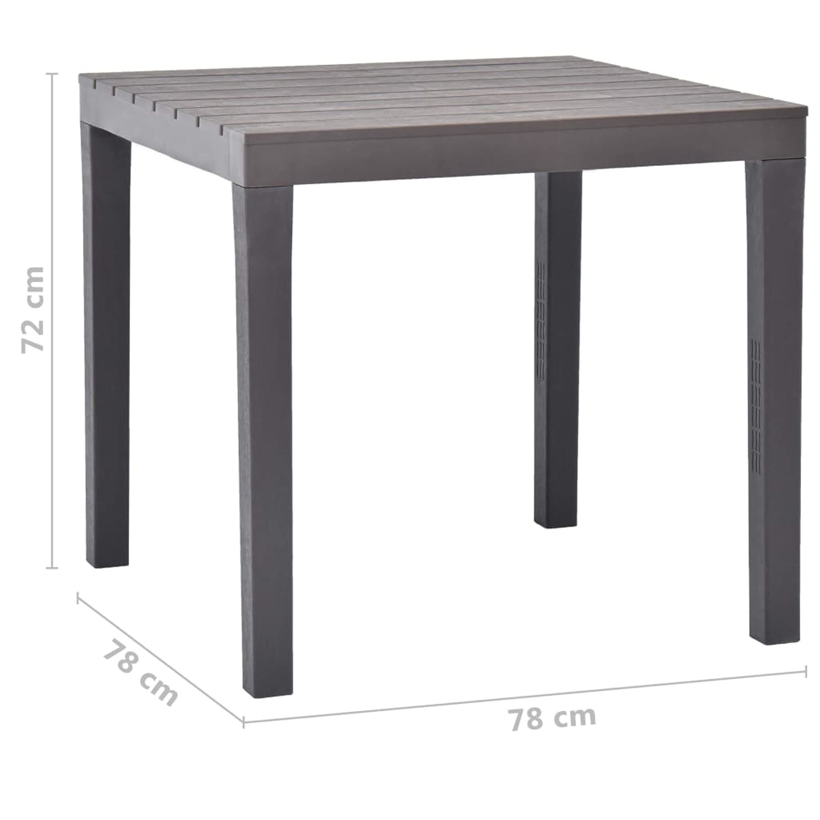 Tidyard 3-Piece Outdoor Dining Set - Brown Plastic Garden Table with 2 Bench Chairs for Patio, Backyard, Terrace, Bistro - Perfect for Outdoor Entertaining and Relaxing in Your Garden