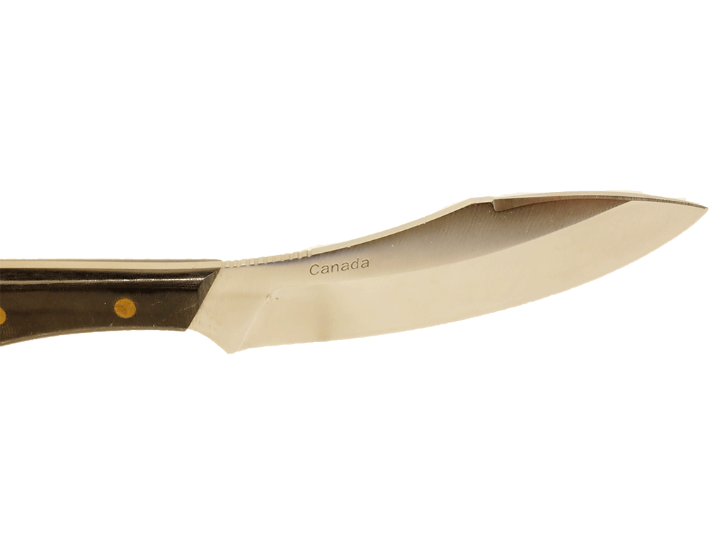 Grohman #4 Carbon Survival Knife - 5.5 Inch Blade with Leather Sheath | D.H. Russell Canadian Belt Knife | Outdoor Camping, Hunting & Bushcraft Essential