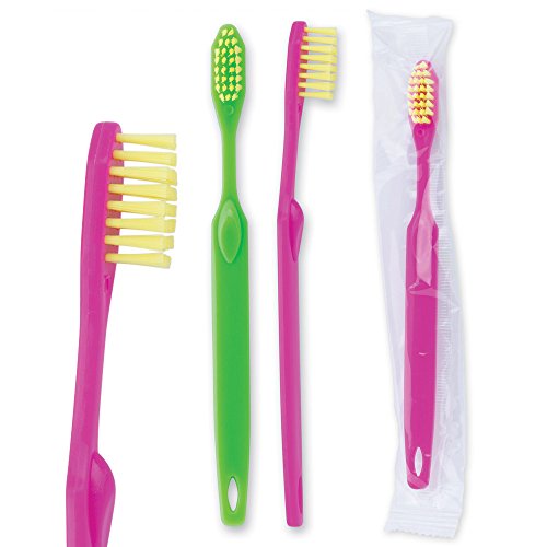 SmileCare Youth Neon Toothbrushes - Pack of 144 Soft Bristle Toothbrushes for Kids, Fun Bright Colors, Bulk Oral Care Supplies for School, Dental Office, and Home Use