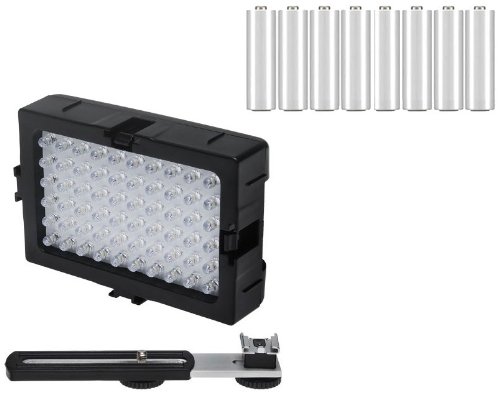 DV60A Professional LED Video Light for DSLR & Movie Shooting - Adjustable Brightness, Pistol Grip Handle, 11