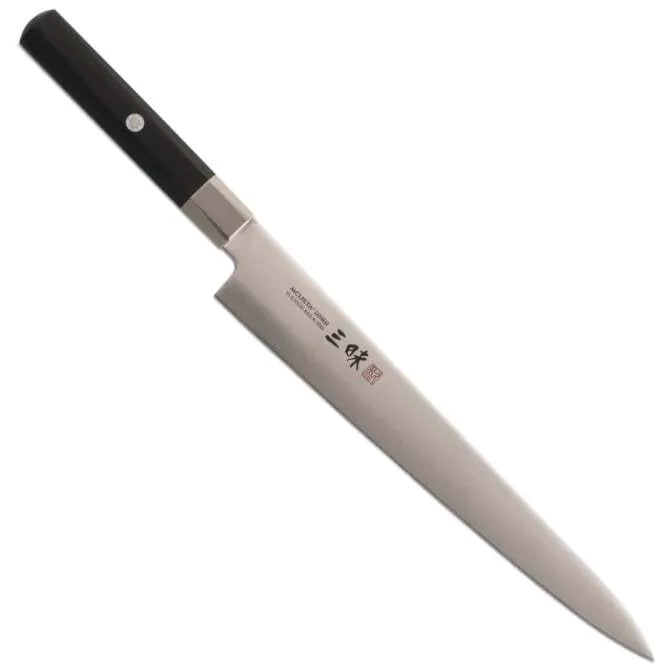 Premium Zanmai Hybrid VG-10 Sujihiki Slicer Knife - 9.8 Inch (255mm) Japanese Stainless Steel Blade - Perfect for Sushi, Sashimi & Meat Slicing - Professional Kitchen & Home Chef Essential