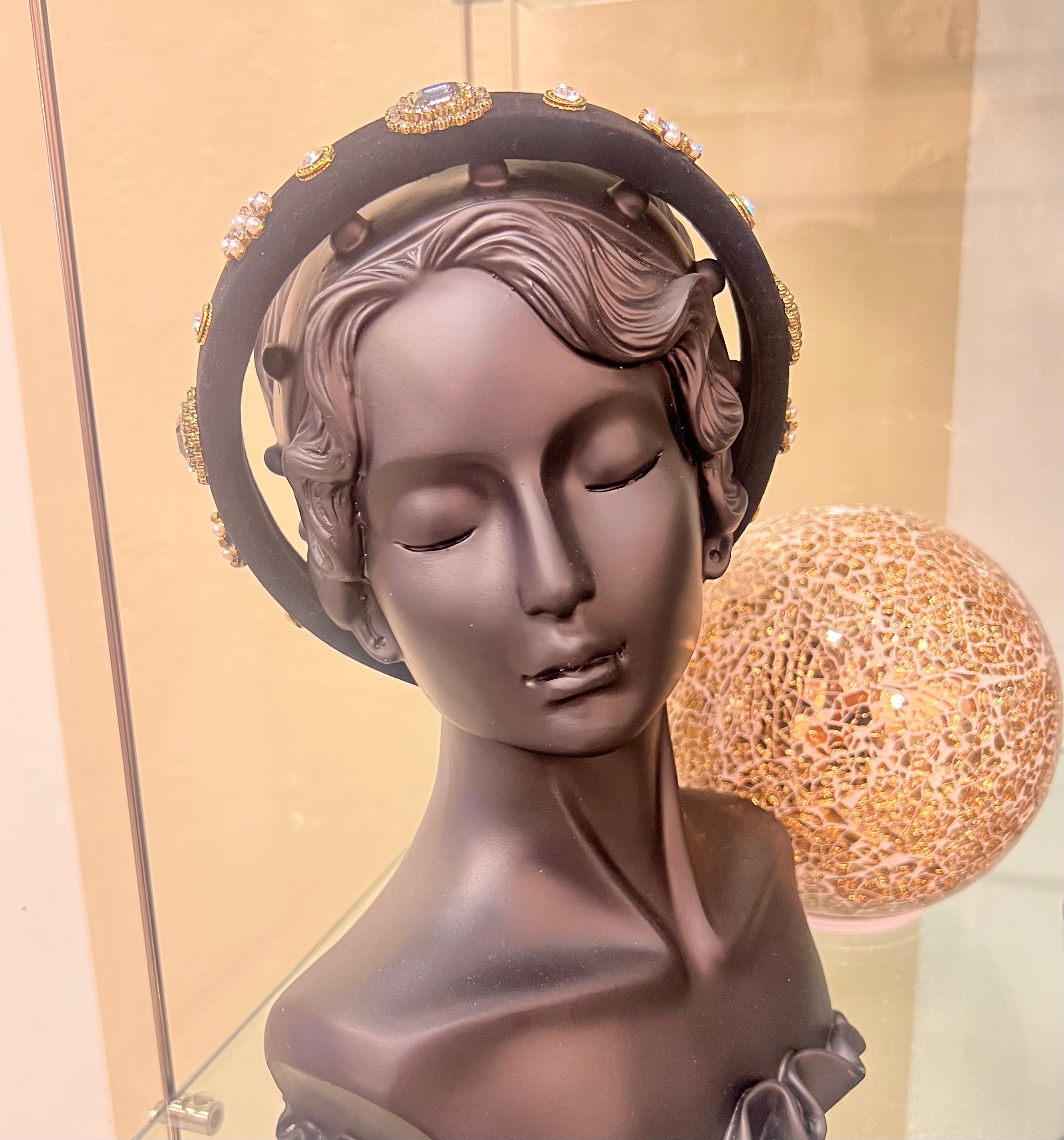Ella Brown Velvet Princess Headband for Girls - Elegant Hair Accessories for Weddings, Parties & Special Occasions
