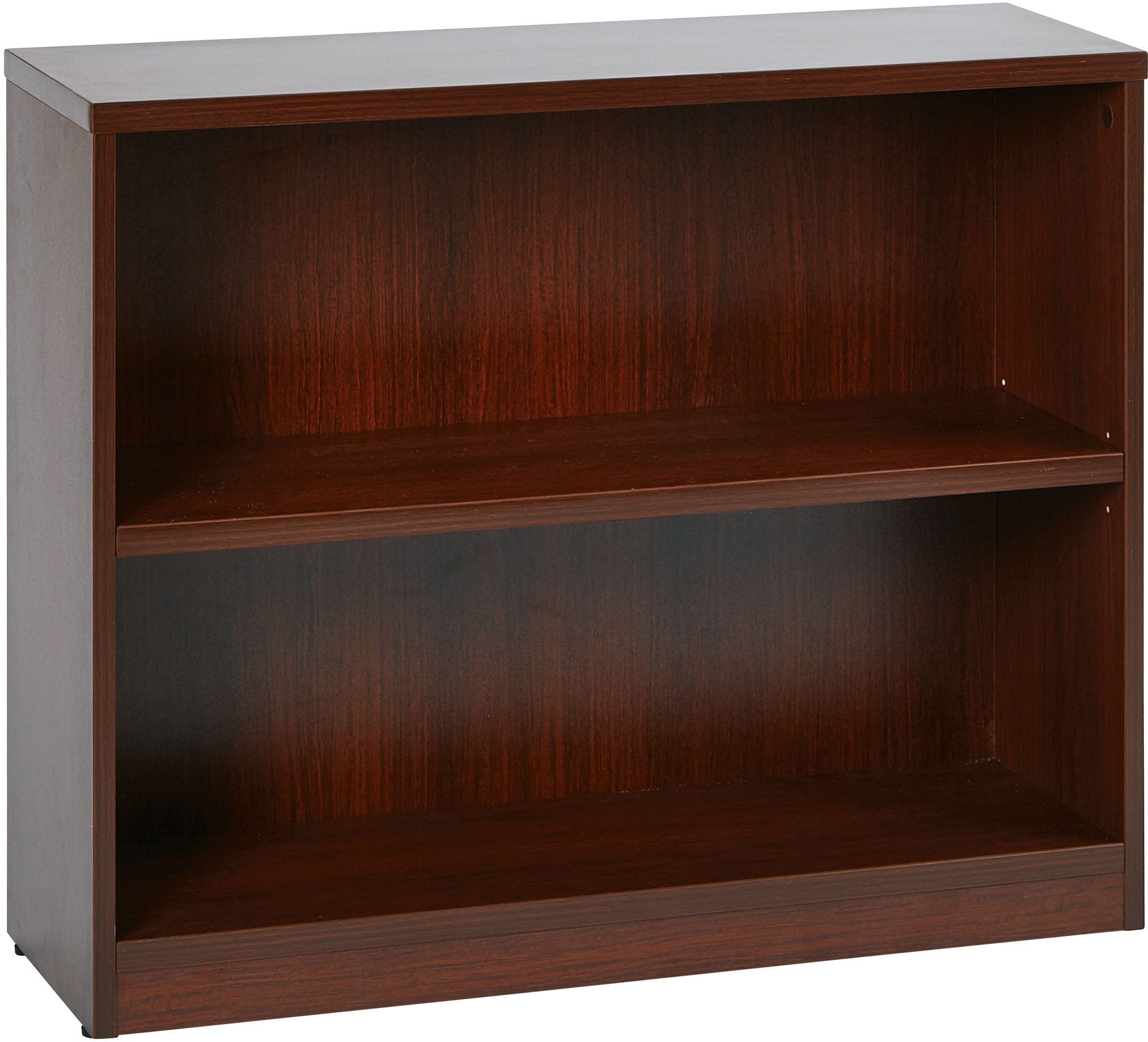 Office Star 2 Shelf Bookcase with 1 Thick Shelf - Sturdy Wooden Book Storage Organizer for Home Office, Living Room, or Bedroom [LBC361230]