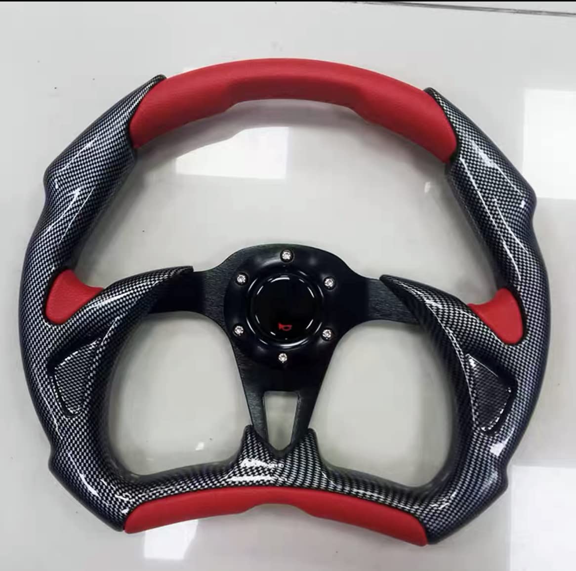 Polaris Slingsot Steering Wheel - Non-Quick Release, No Puller, Red & Black Design for Enhanced Control & Style | Perfect for Roadster Upgrades & Custom Builds