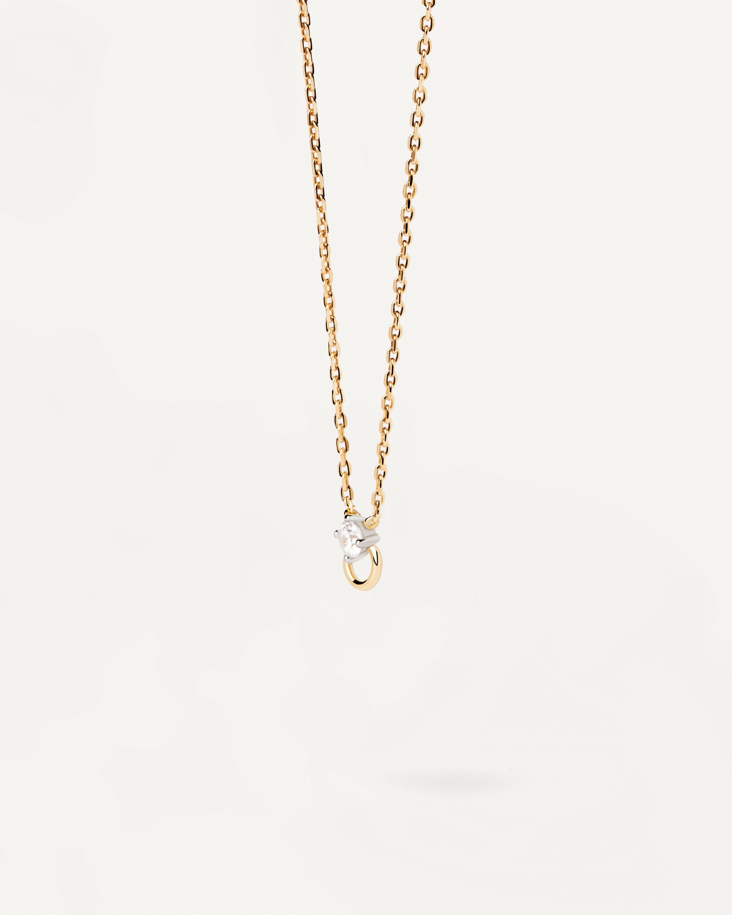 Diamond and Gold Solitaire Necklace for Women - Elegant 14K White Gold Pendant with Genuine Diamond - Perfect for Weddings, Anniversaries & Special Occasions