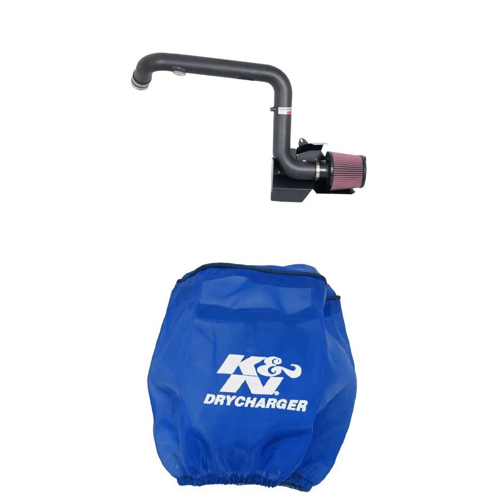 K&N 69-9503TFK High Performance Air Intake System with Blue Air Filter Wrap - Cold Air Intake Kit for Increased Horsepower & Acceleration - Perfect for Street Racing & Off-Road Trucks