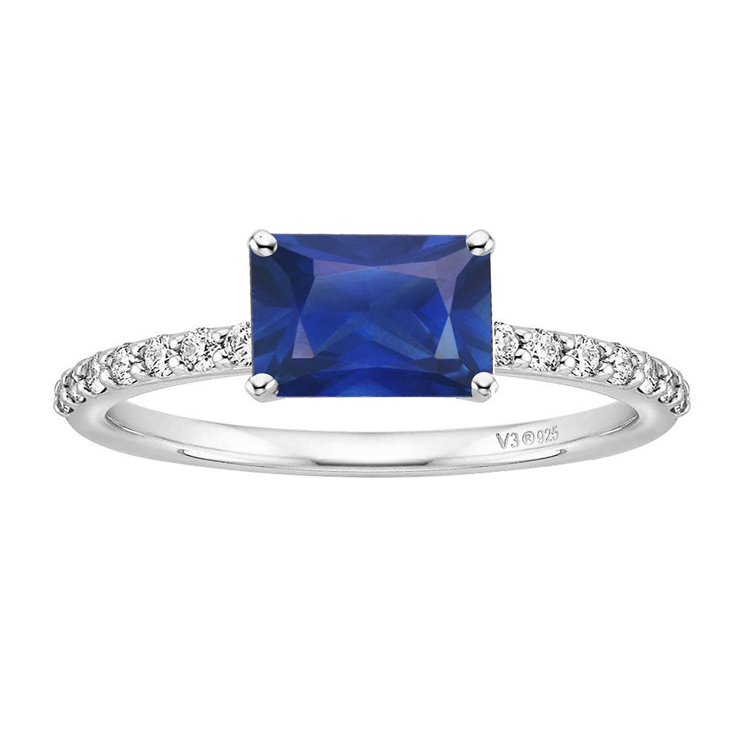 Elegant Sterling Silver White Topaz Engagement Ring for Women - Perfect for Proposals, Weddings & Anniversaries