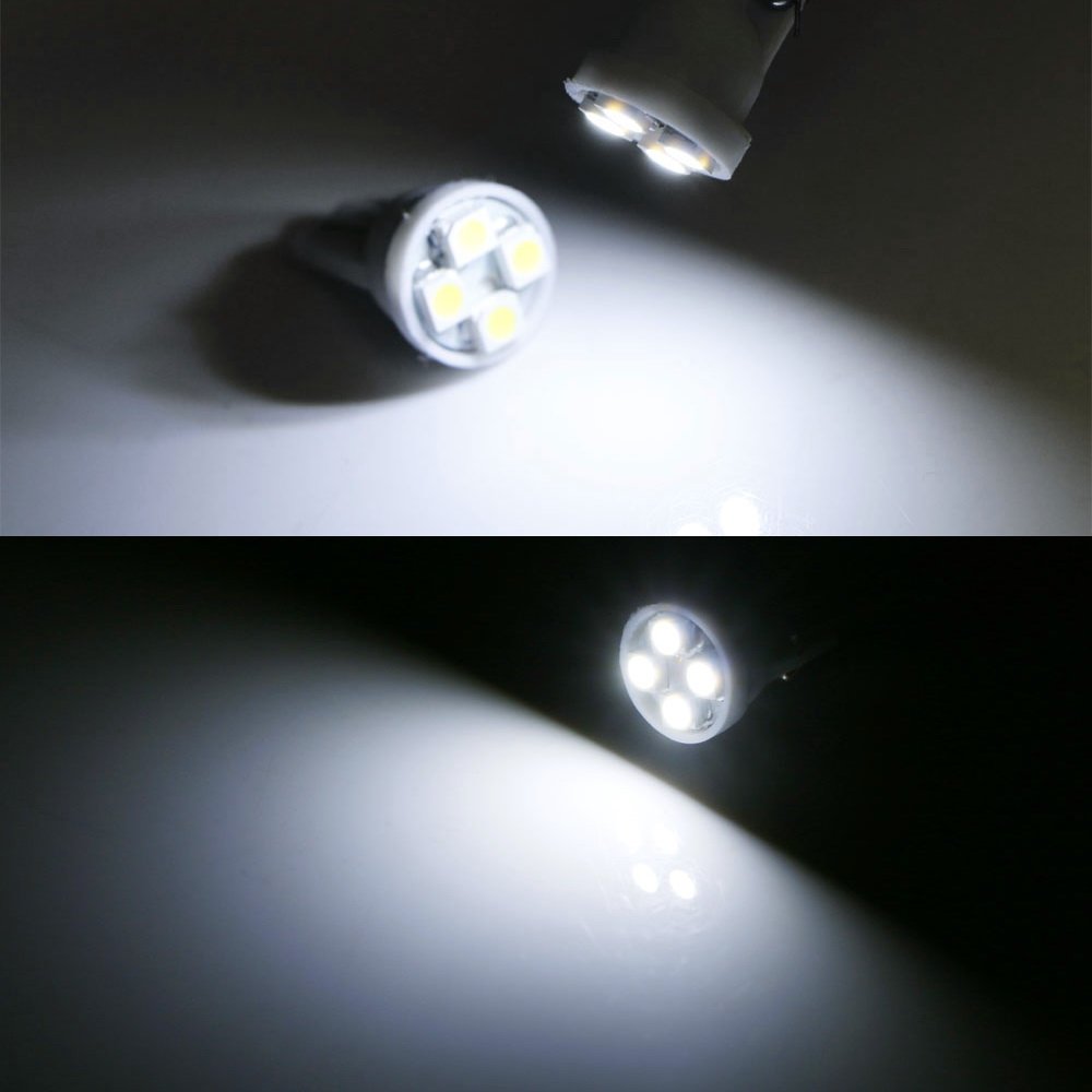10-Pack 4 SMD LED Bulbs 168 194 2825 W5W White - Interior Dome Light & Map Light Replacement for Cars, Trucks, SUVs - Perfect for Night Driving and Cabin Illumination