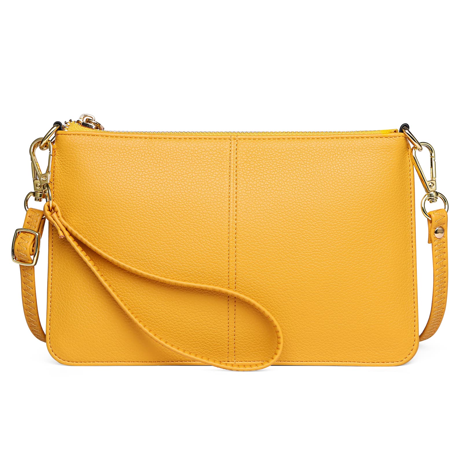 SENDEFN Genuine Leather Wristlet Clutch - Small Crossbody Shoulder Bag for Women with RFID Card Slots | Perfect for Everyday Use, Travel & Shopping