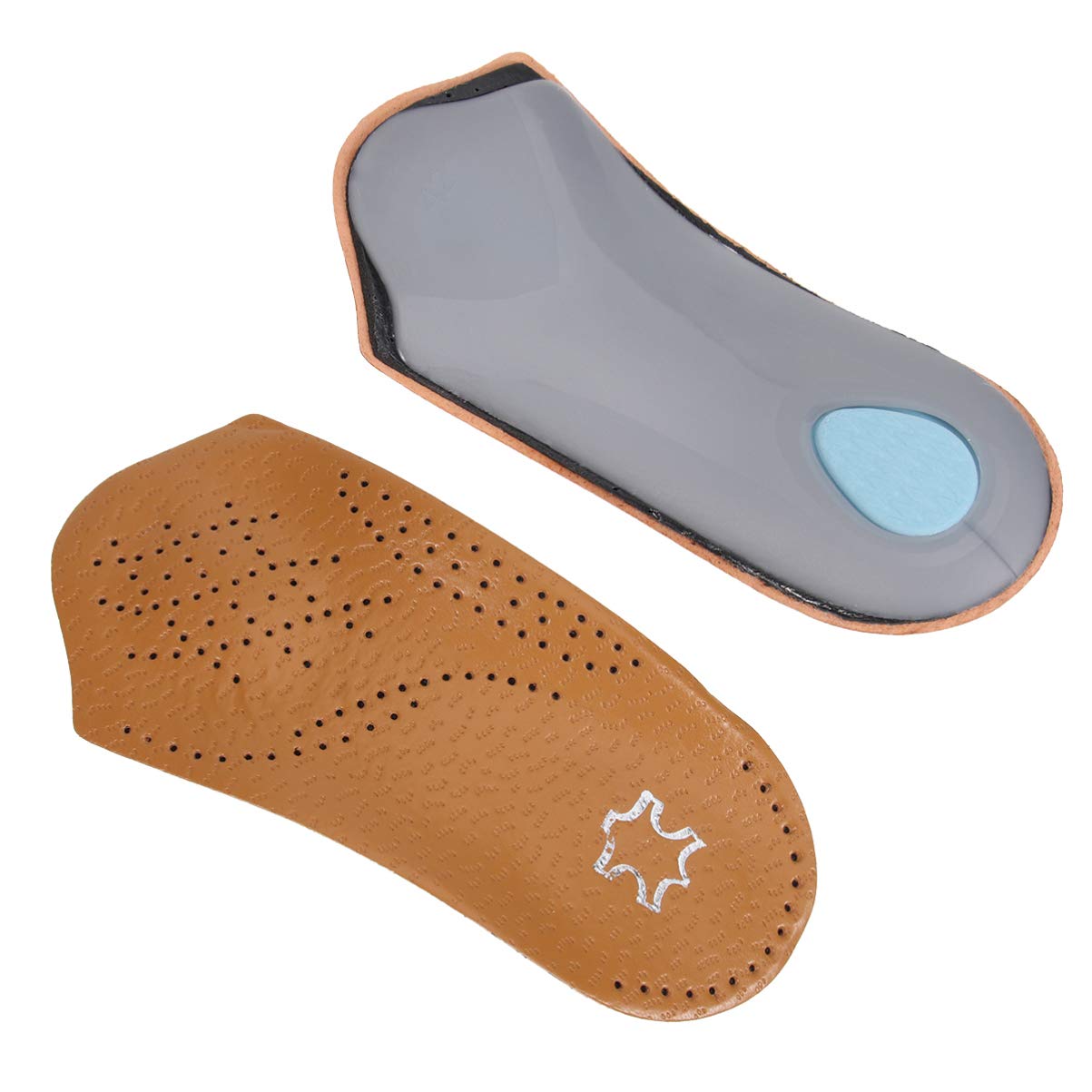 EXCEART 3/4 Arch Support Insoles for Fallen Arches - Thin Half Shoe Inserts for Men & Women - Low Arch & Flat Foot Relief - Perfect for Running, Walking & Work Shoes